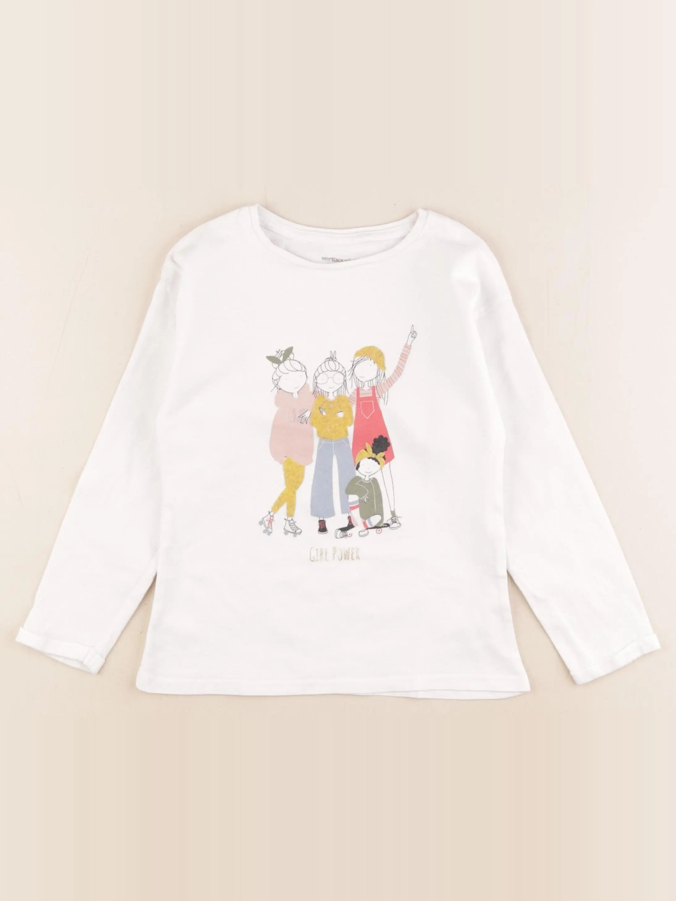 Vertbaudet - tee-shirt blanc - 5 ans