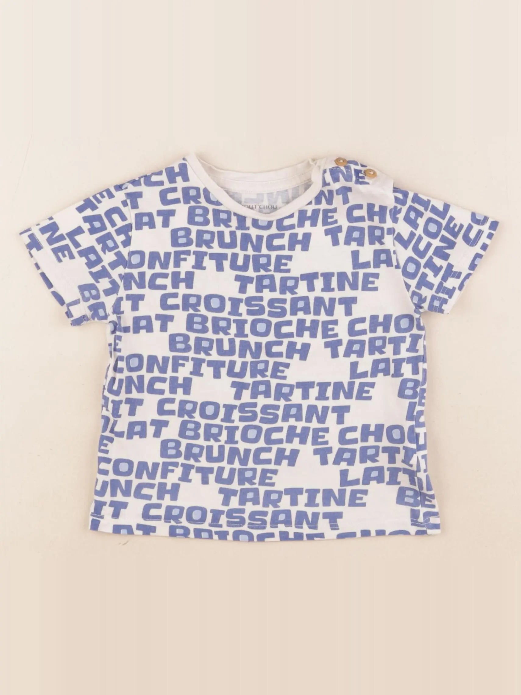 Boutchou - tee-shirt bleu - 24 mois