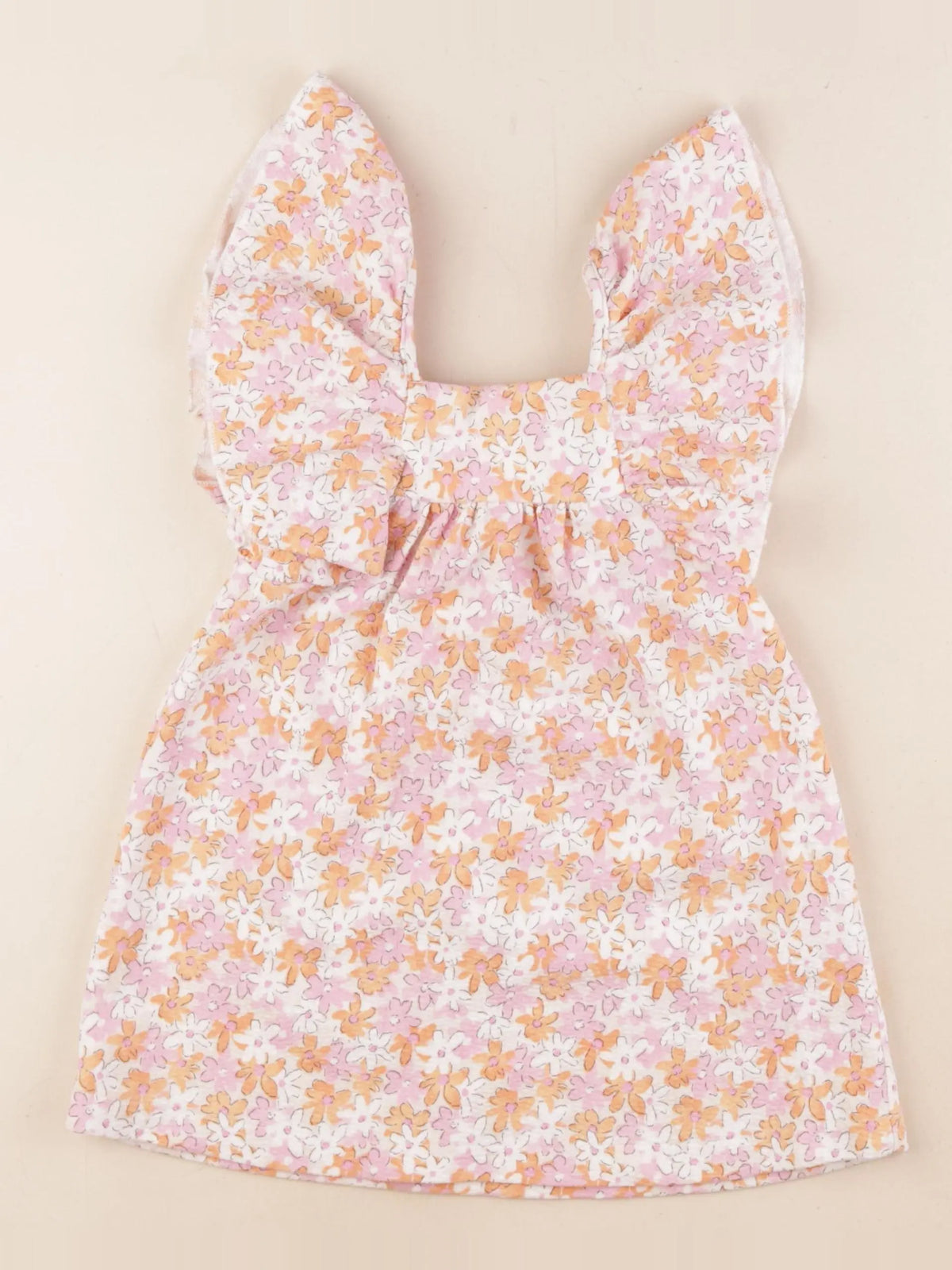 Zara - robe rose, orange - 3 ans