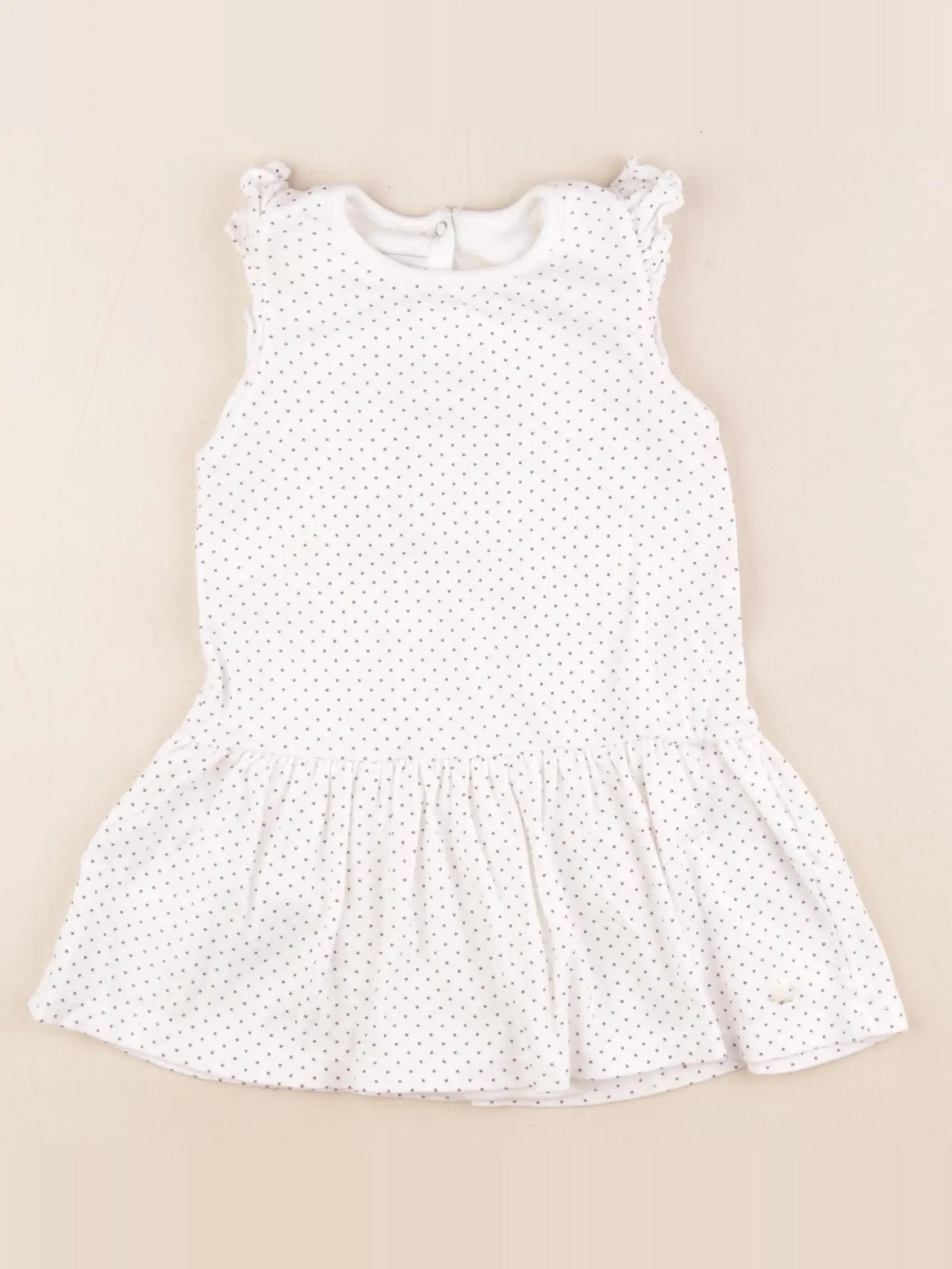 Petit Bateau - body robe blanc, violet - 18 mois