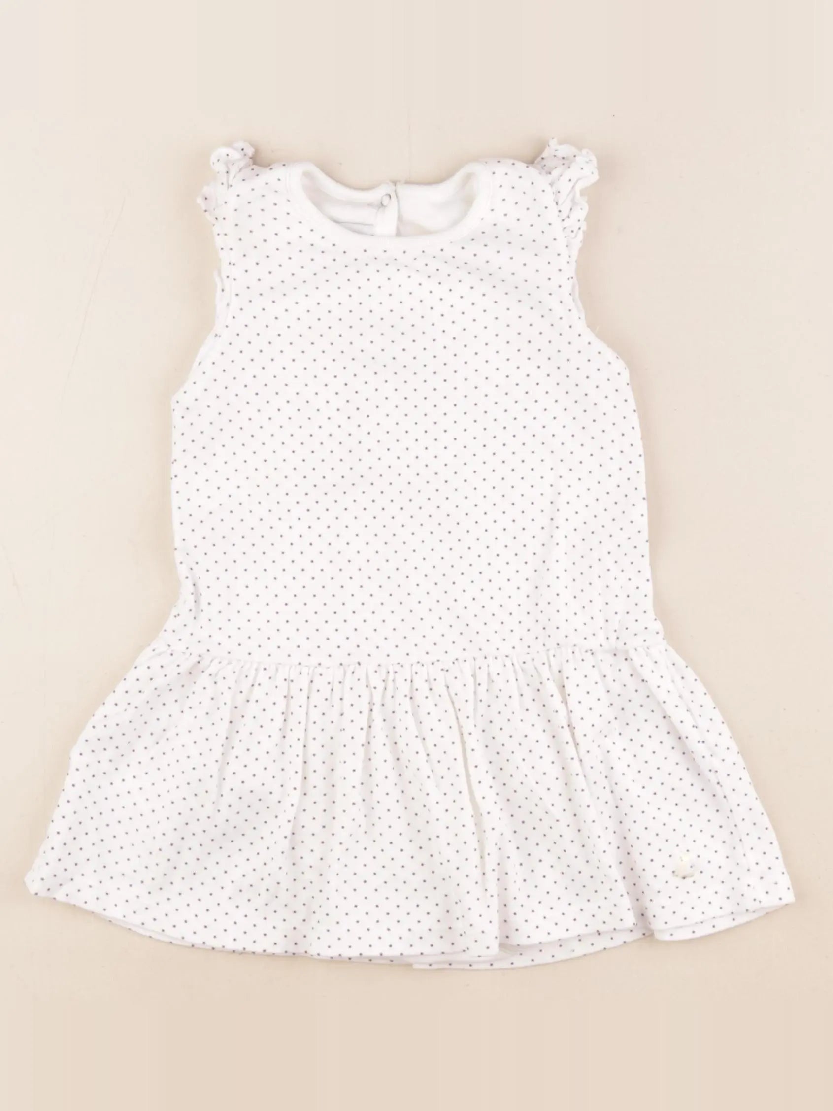 Petit Bateau - body robe blanc, violet - 18 mois