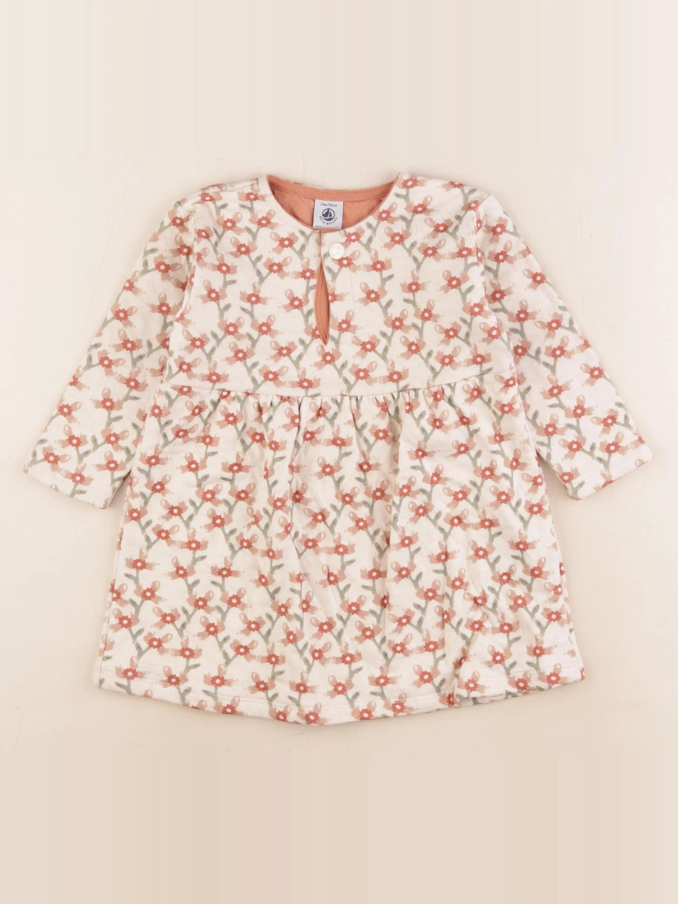 Petit Bateau - robe multicolore - 24 mois