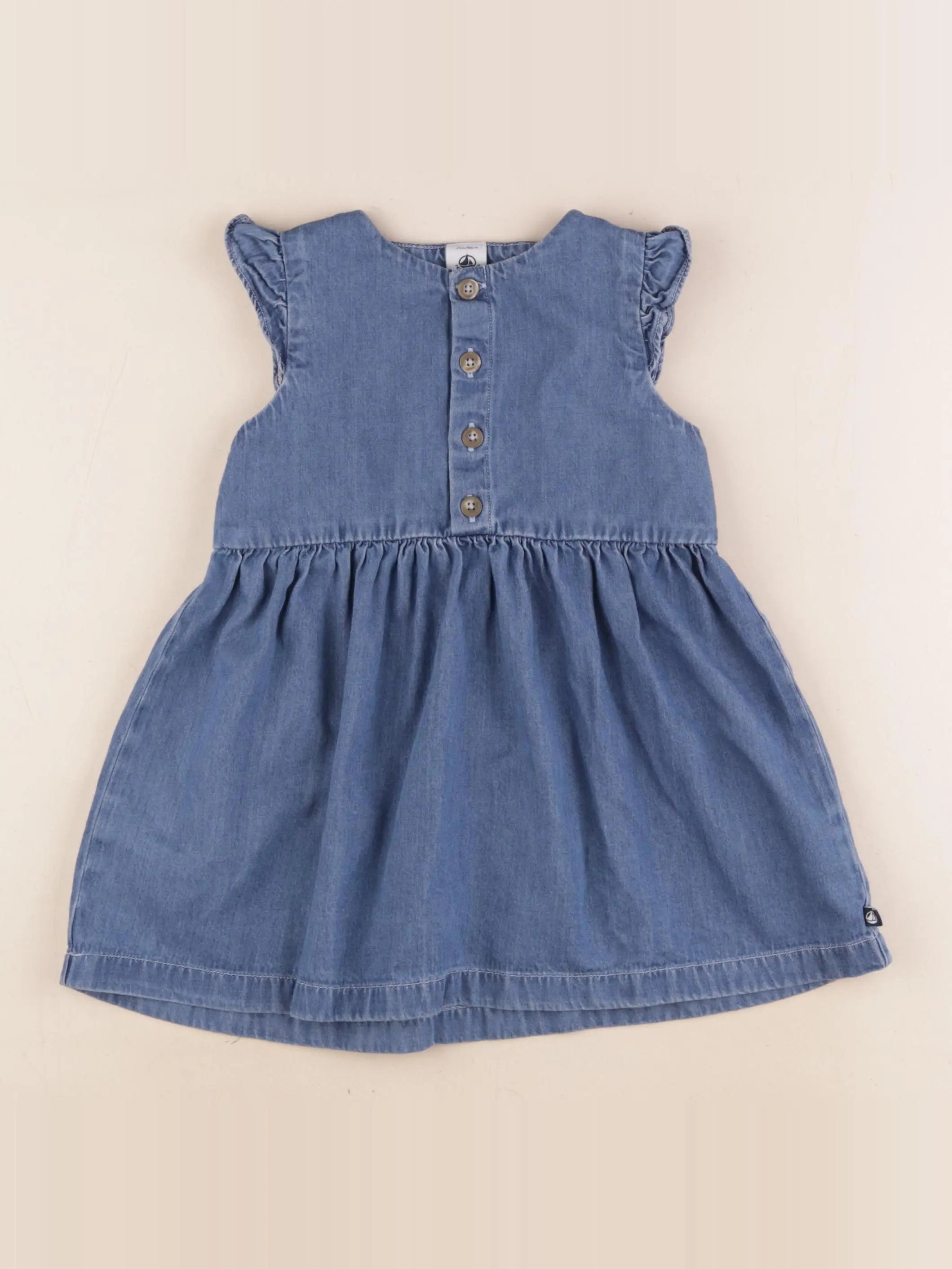 Petit Bateau - robe bleu - 24 mois