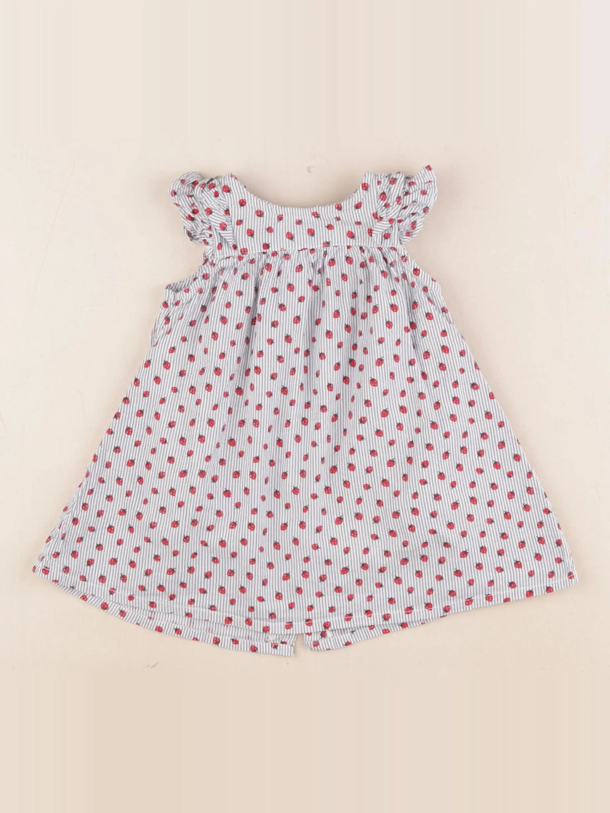Boutchou - robe blanc, bleu - 3 mois
