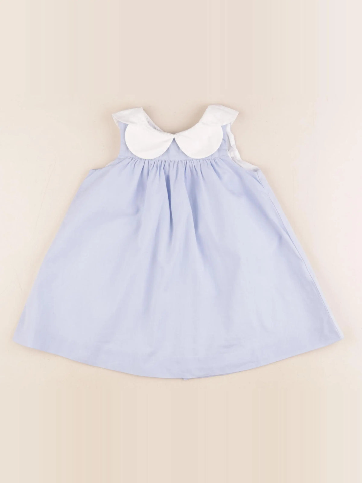 Jacadi - robe blanc, bleu - 18 mois