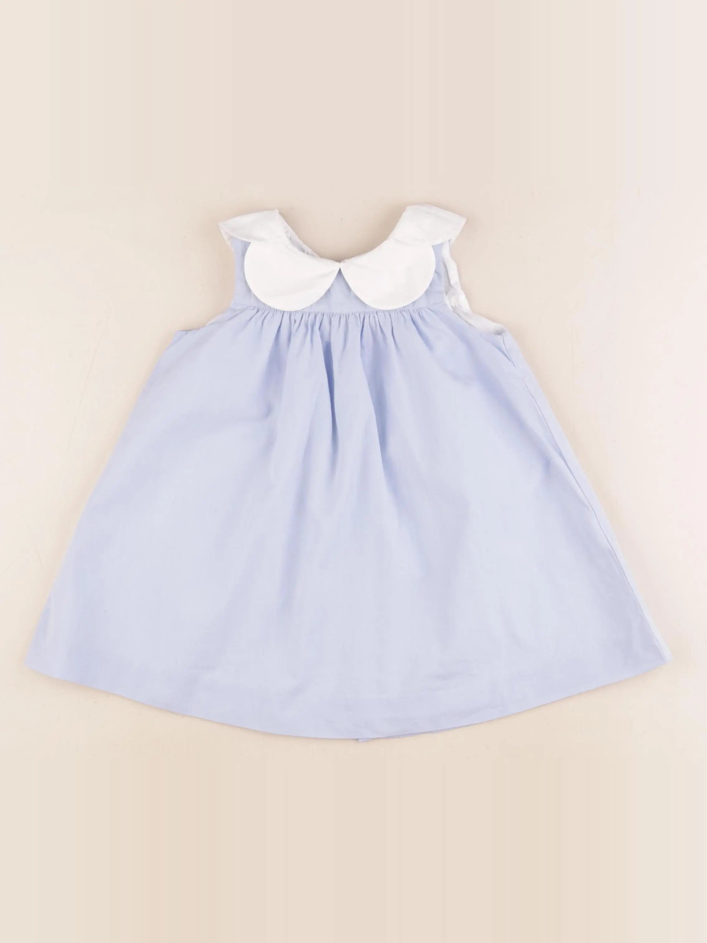 Jacadi - robe blanc, bleu - 18 mois