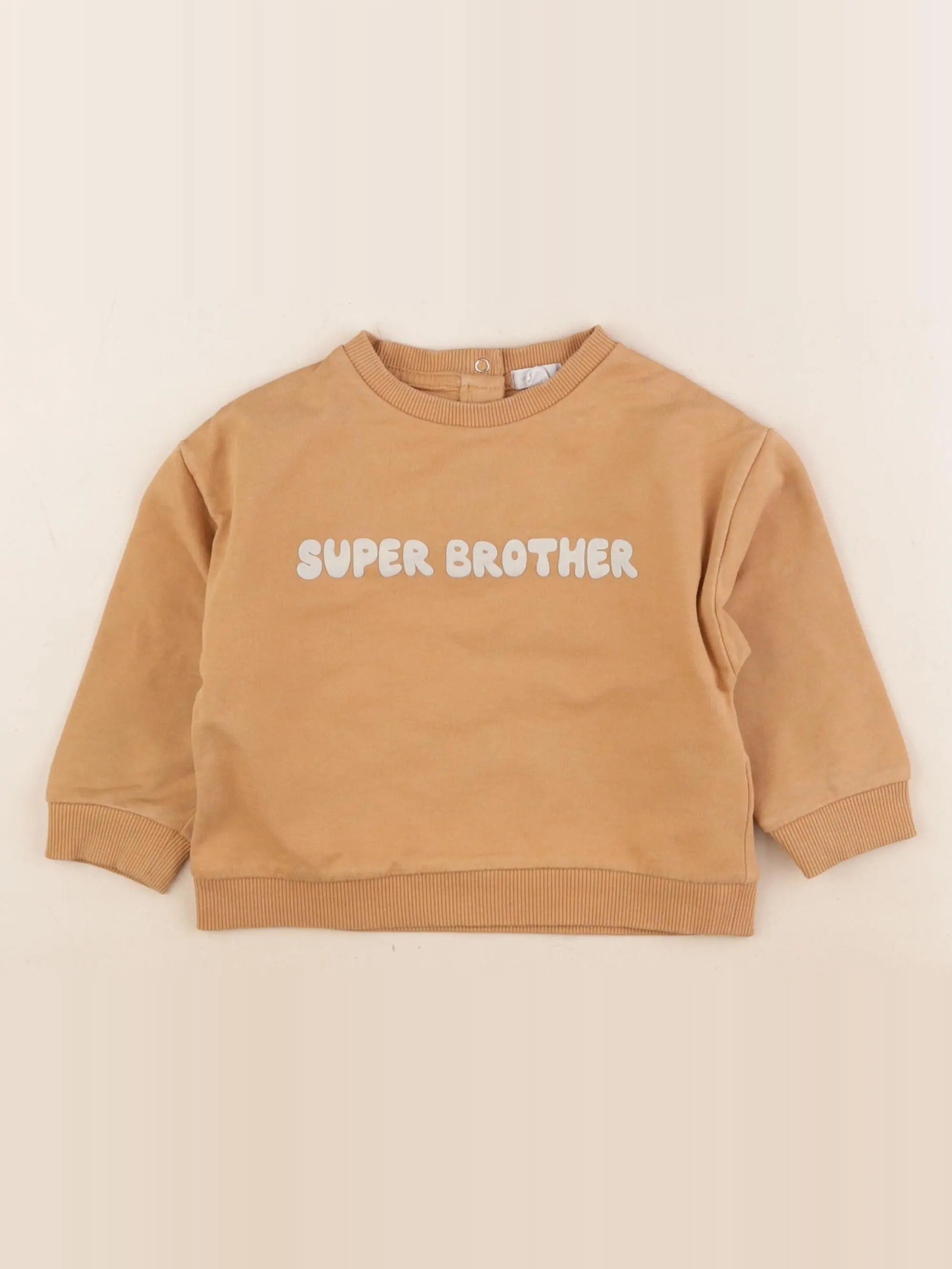 Vertbaudet - sweat marron - 24 mois