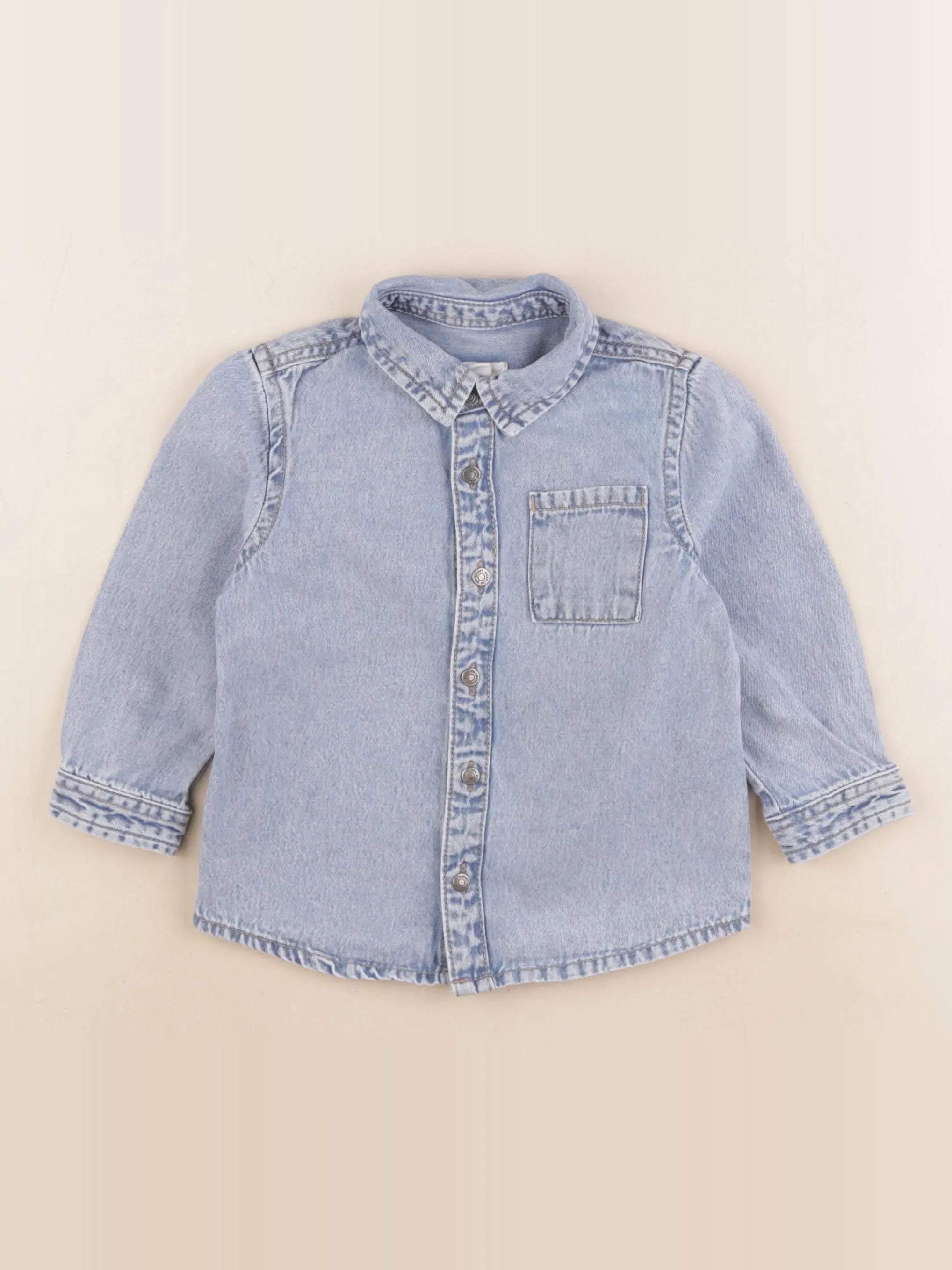 Vertbaudet - chemise bleu - 24 mois