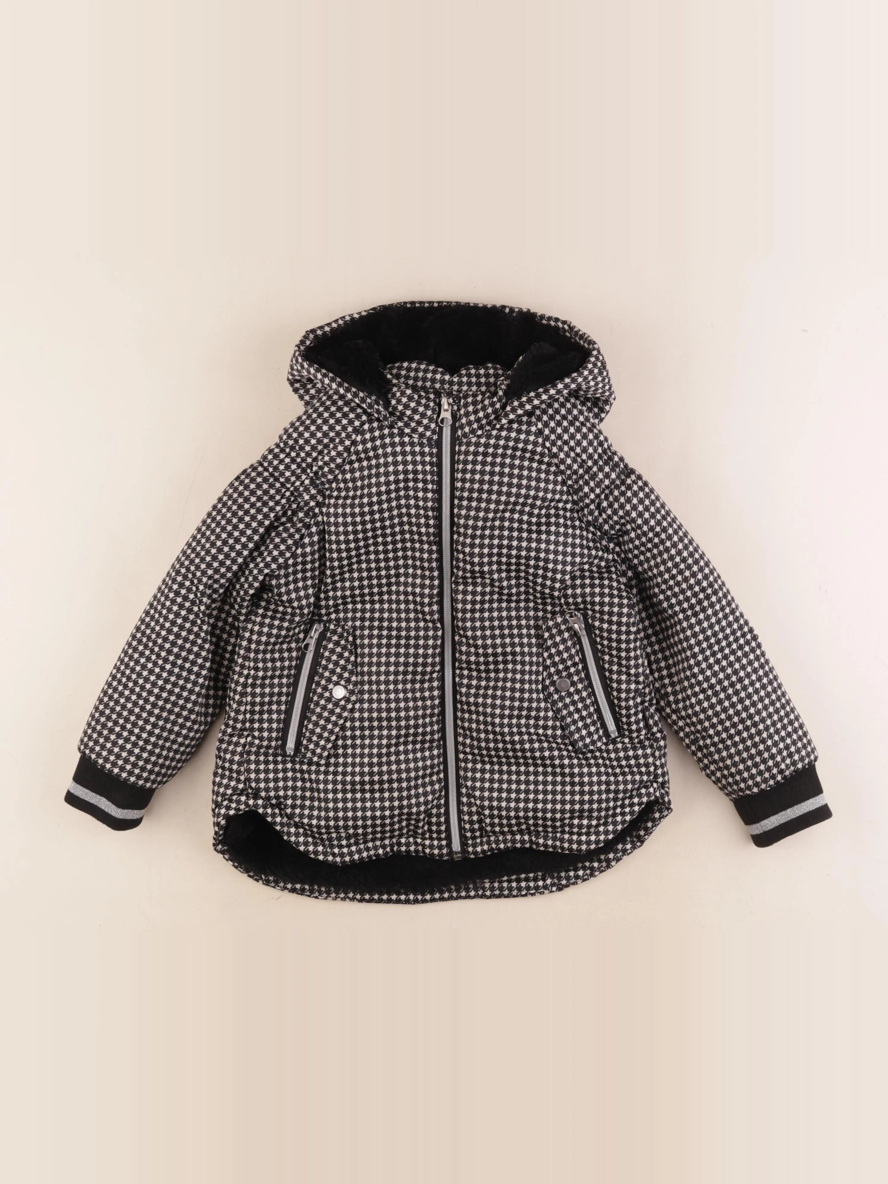 Catimini - veste doublé noir, argent - 3 ans