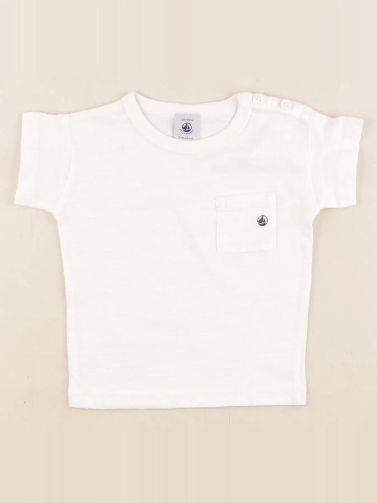 Petit Bateau - tee-shirt beige - 3 mois