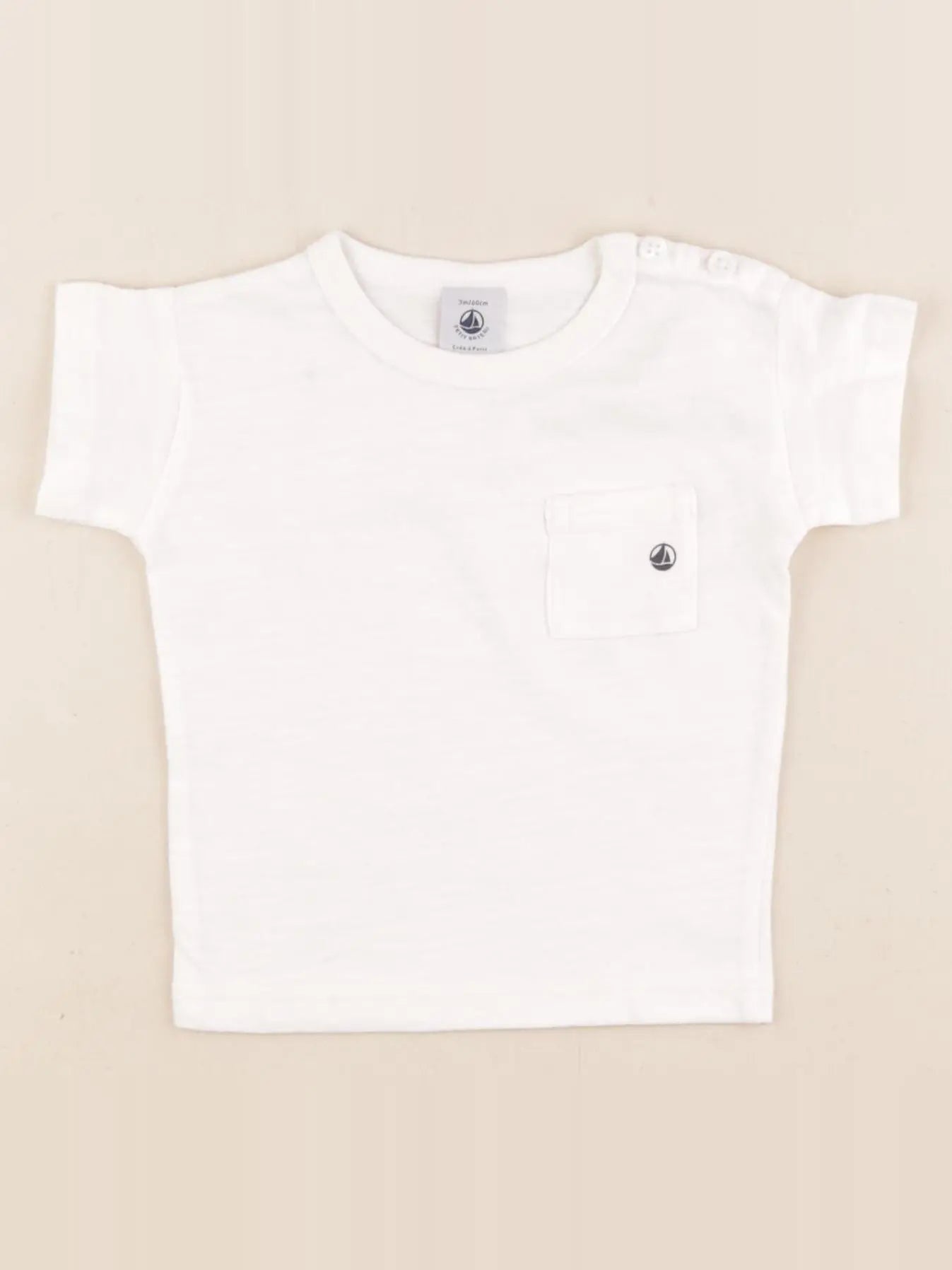 Petit Bateau - tee-shirt beige - 3 mois