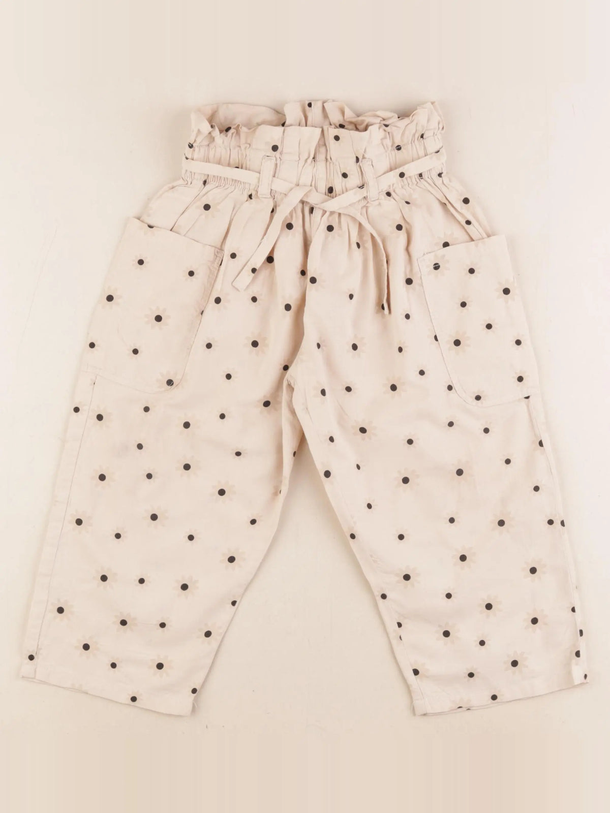 Zara - pantalon noir, marron - 18/24 mois