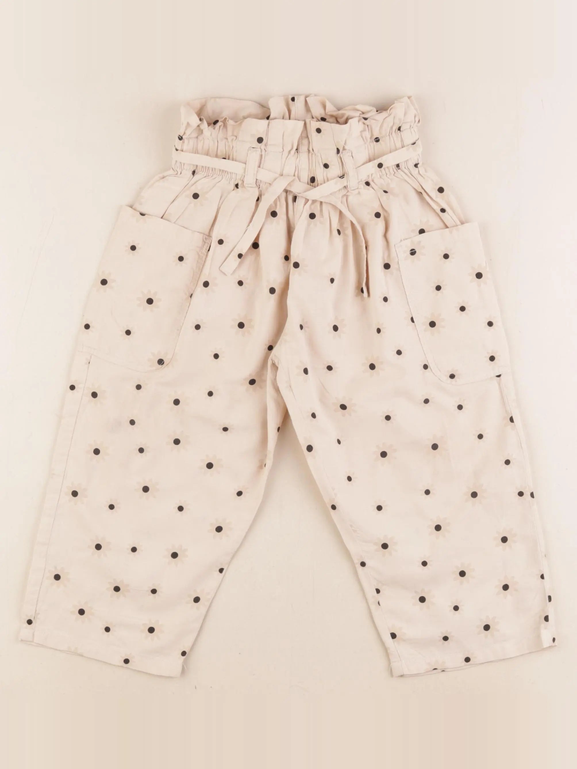 Zara - pantalon noir, marron - 18/24 mois
