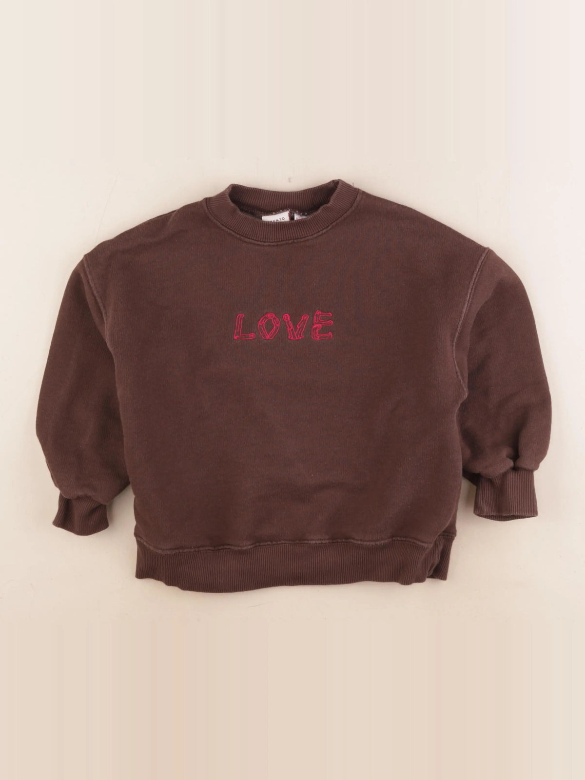 Zara - sweat marron, rose - 5 ans