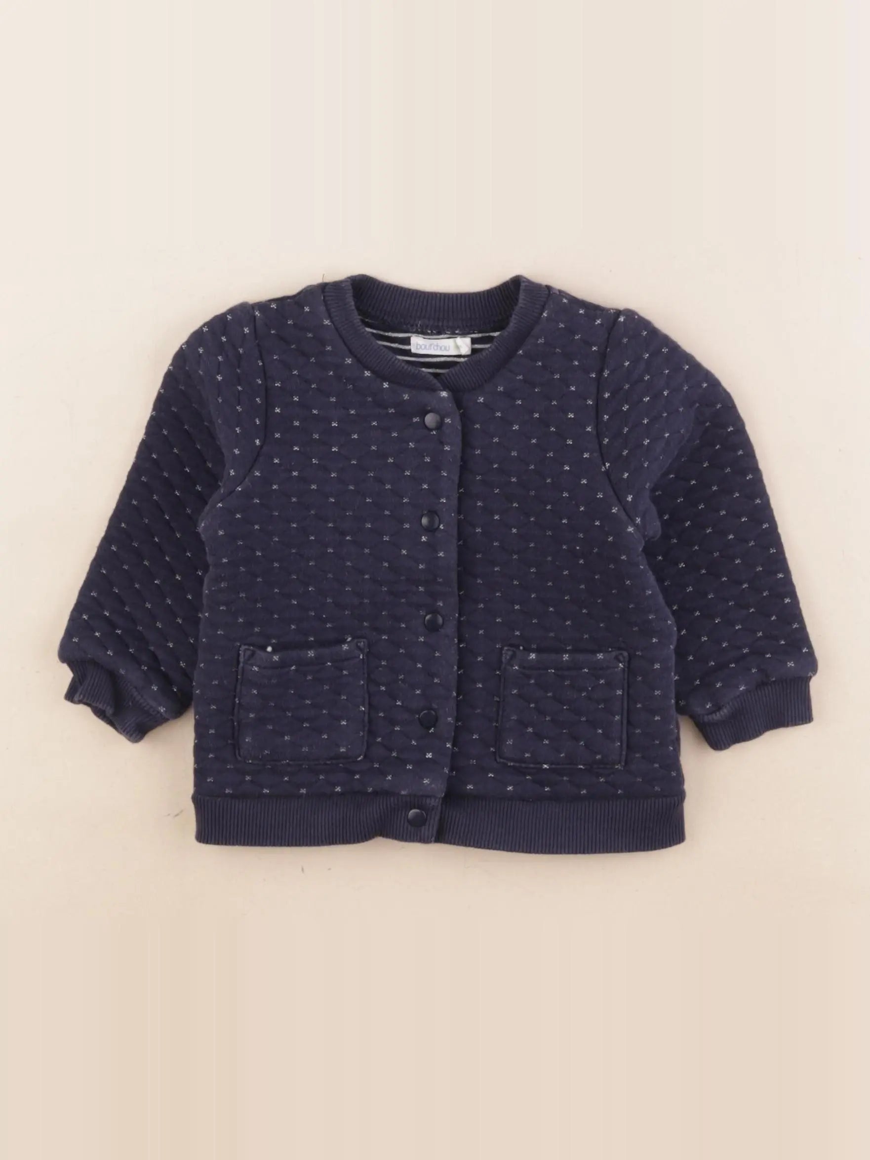 Boutchou - sweat bleu, argent - 1 an
