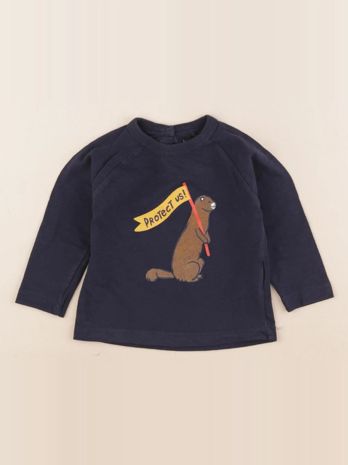 Boutchou - tee-shirt bleu - 12 mois