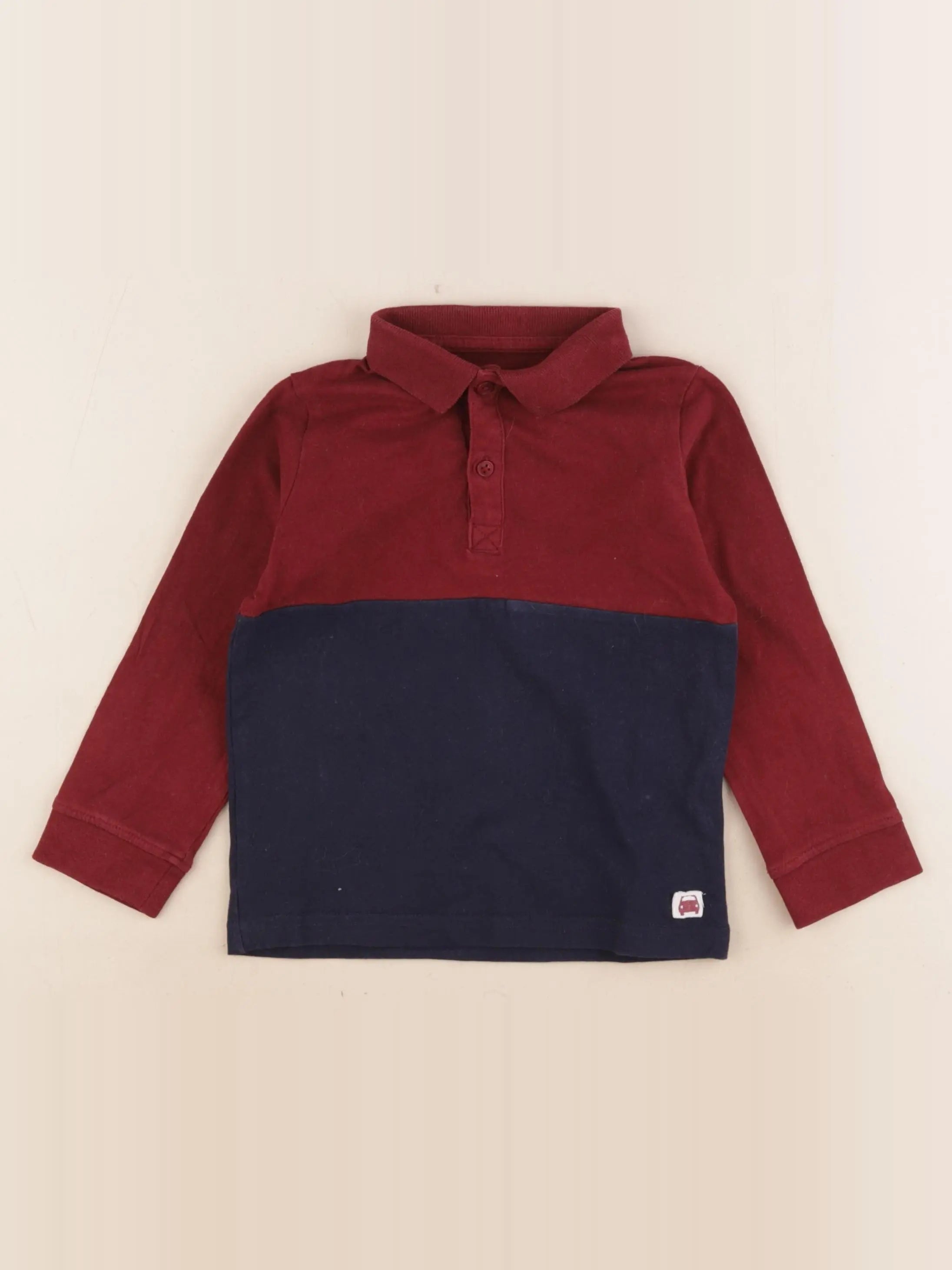 Vertbaudet - polo rouge - 4 ans