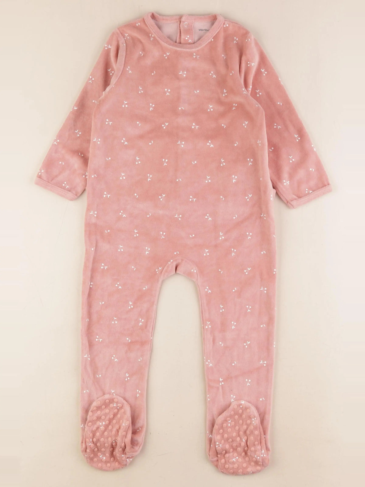 Vertbaudet - pyjama velours rose - 3 ans