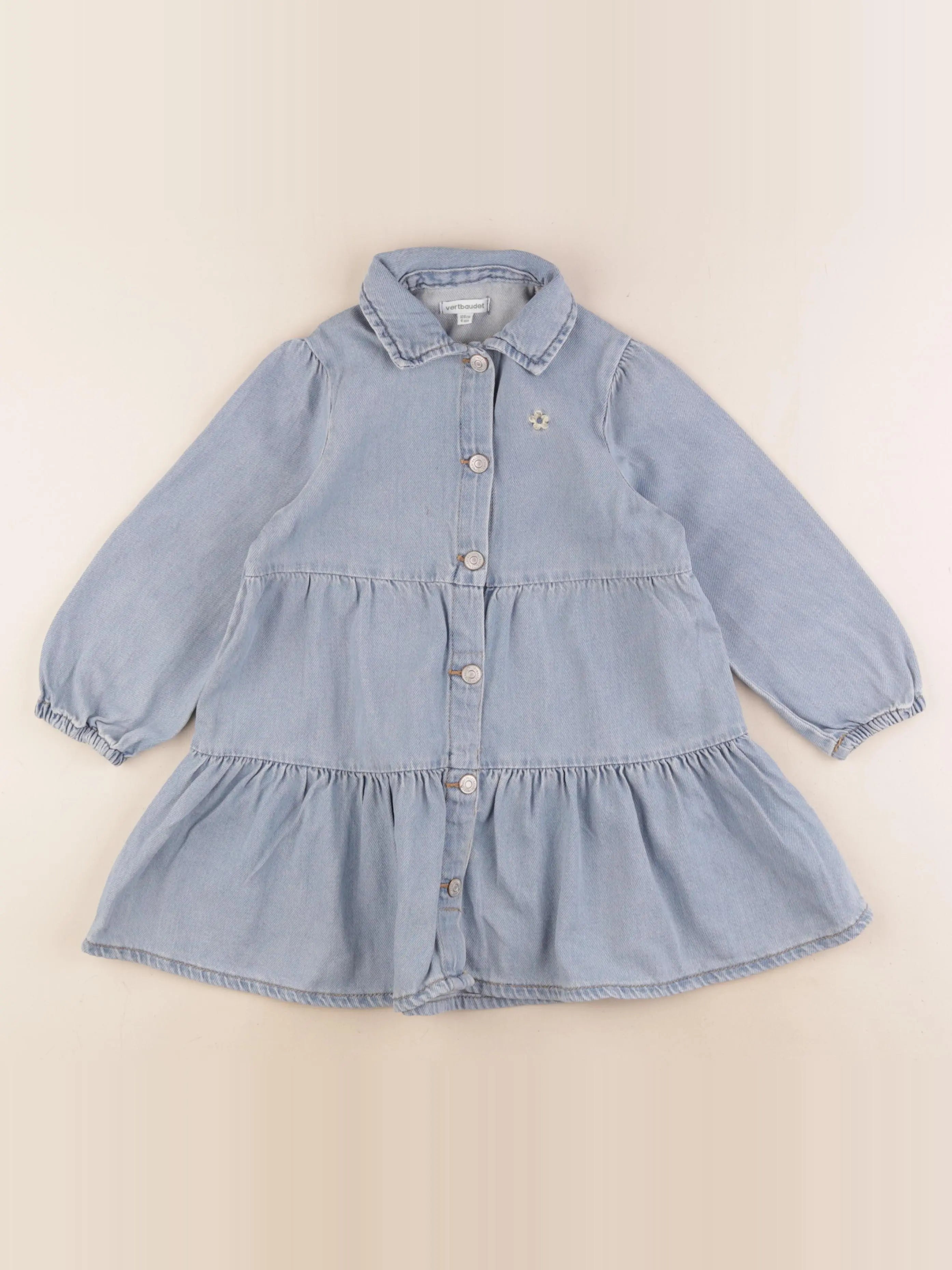 Vertbaudet - robe bleu - 4 ans