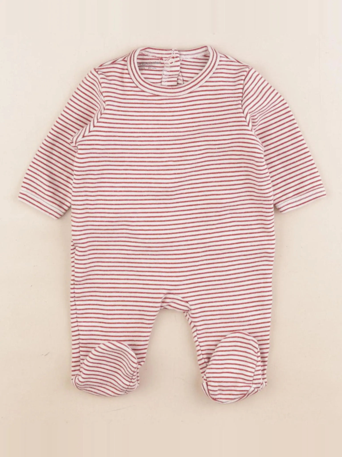 Vertbaudet - pyjama coton rouge - 3 mois