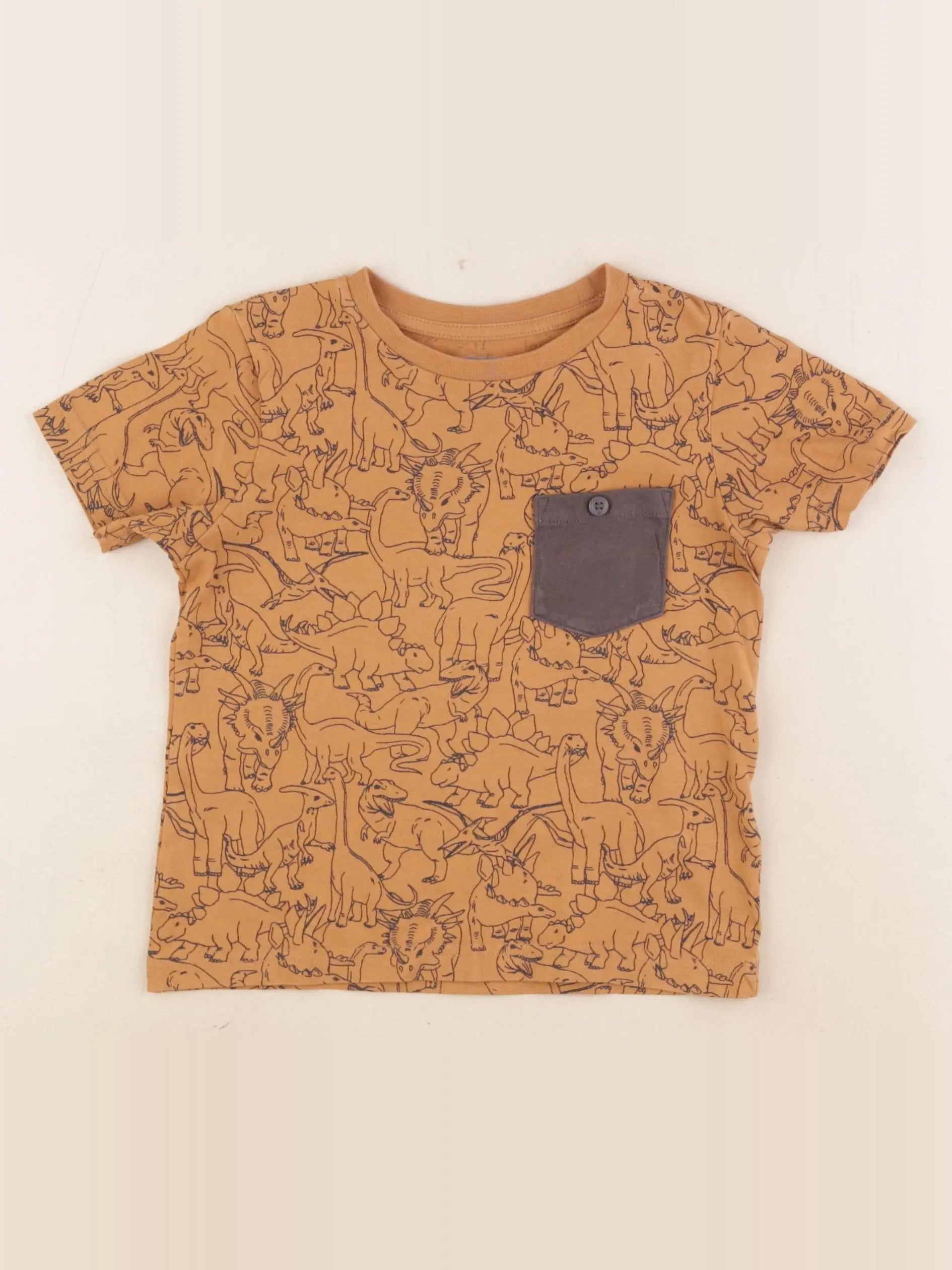 Vertbaudet - tee-shirt marron - 4 ans