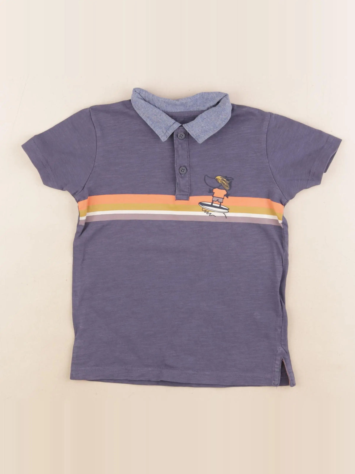 Vertbaudet - polo bleu - 4 ans