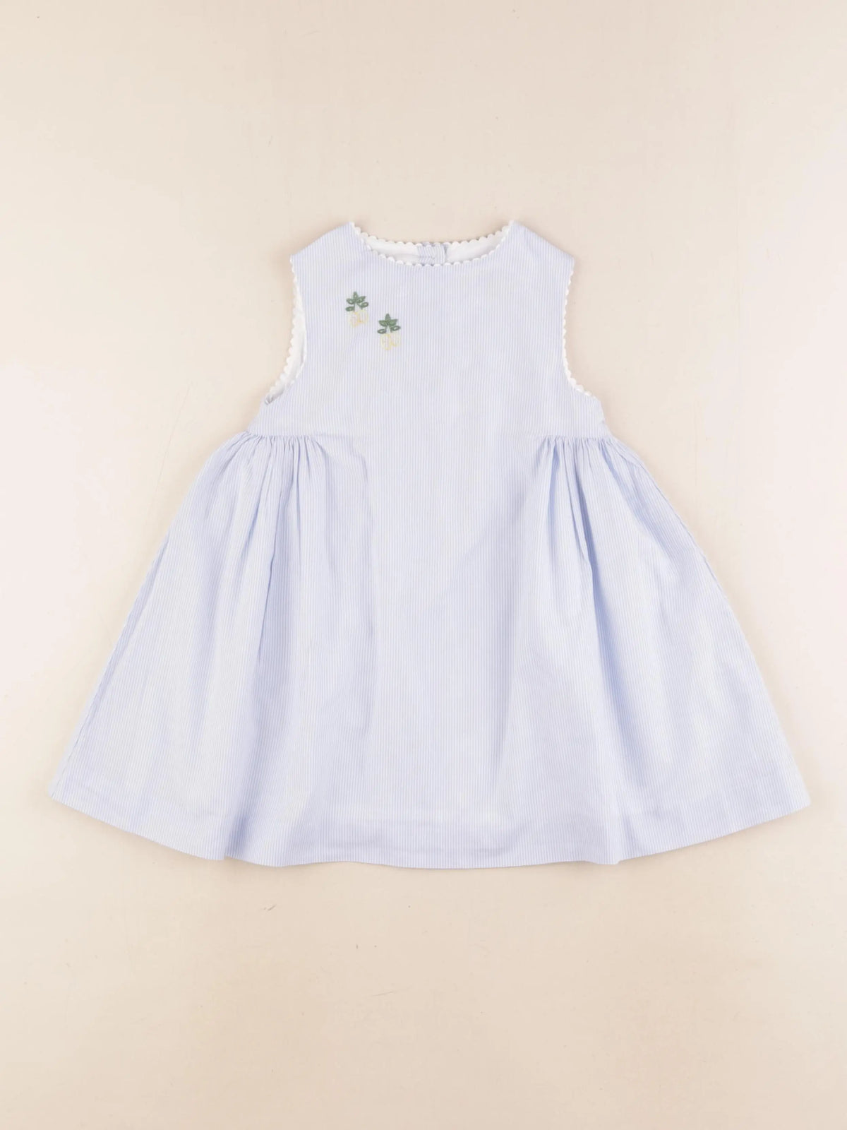 Cyrillus - robe blanc, bleu - 2 ans