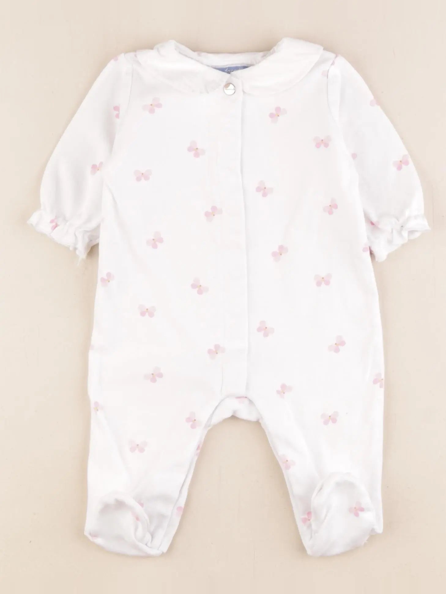 Jacadi - pyjama coton blanc, rose - 3 mois