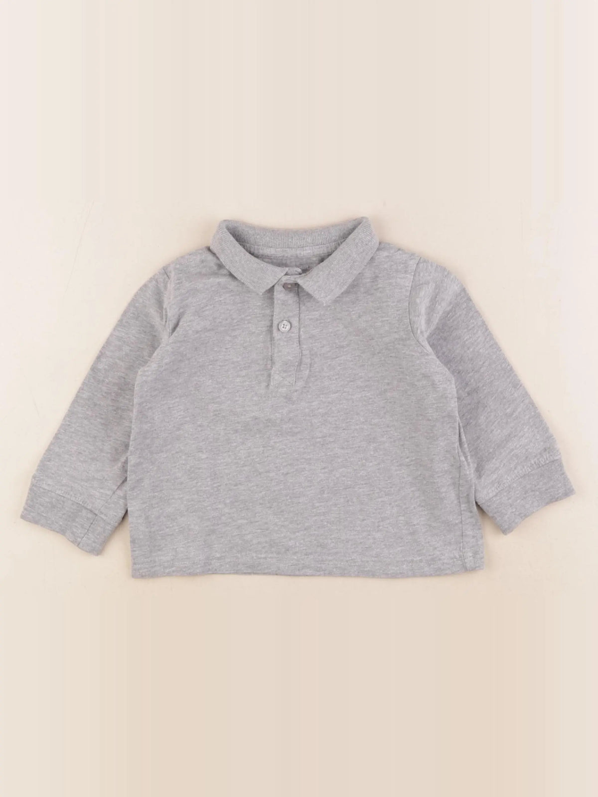 Vertbaudet - polo gris - 2 ans