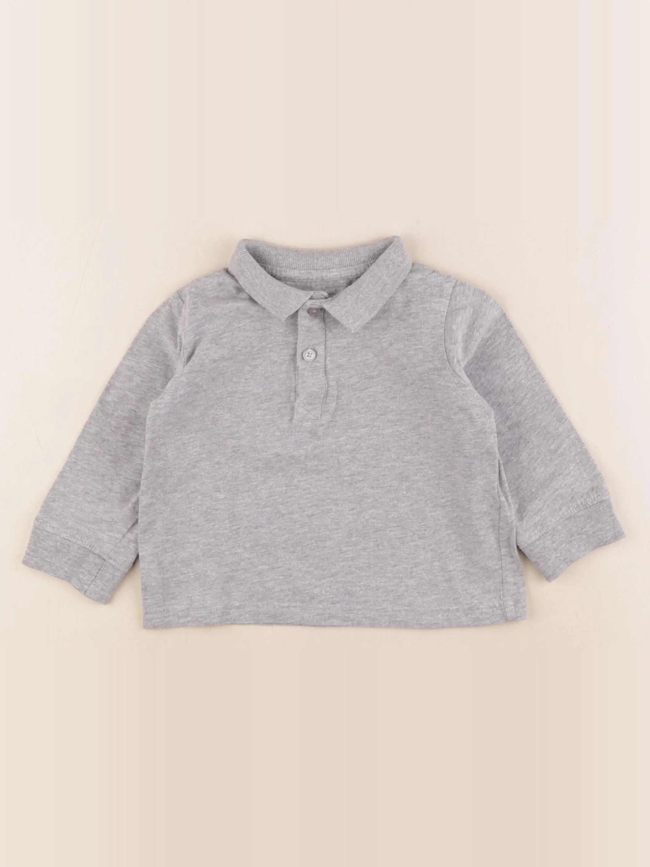 Vertbaudet - polo gris - 2 ans