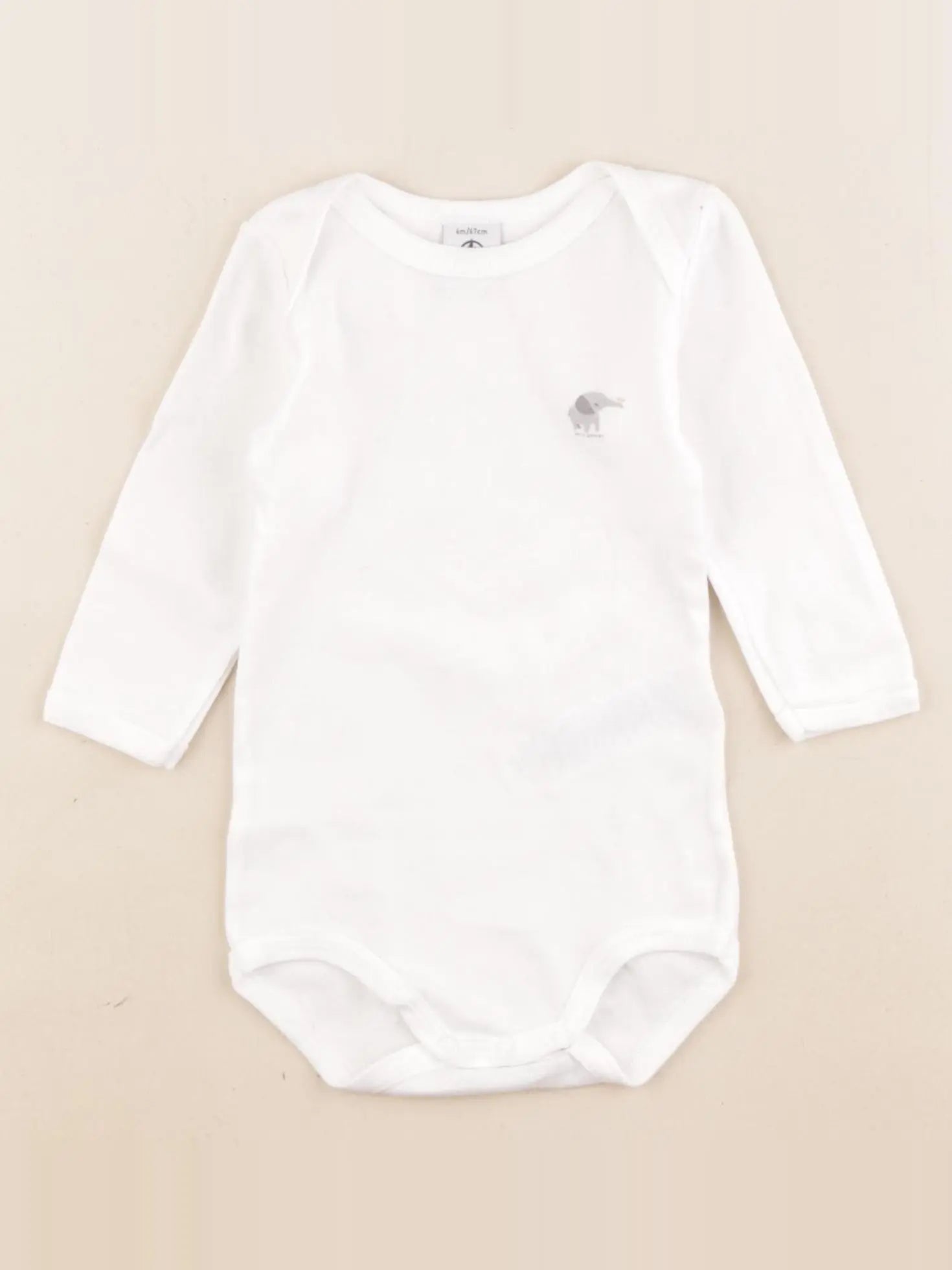 Petit Bateau - body blanc - 6 mois