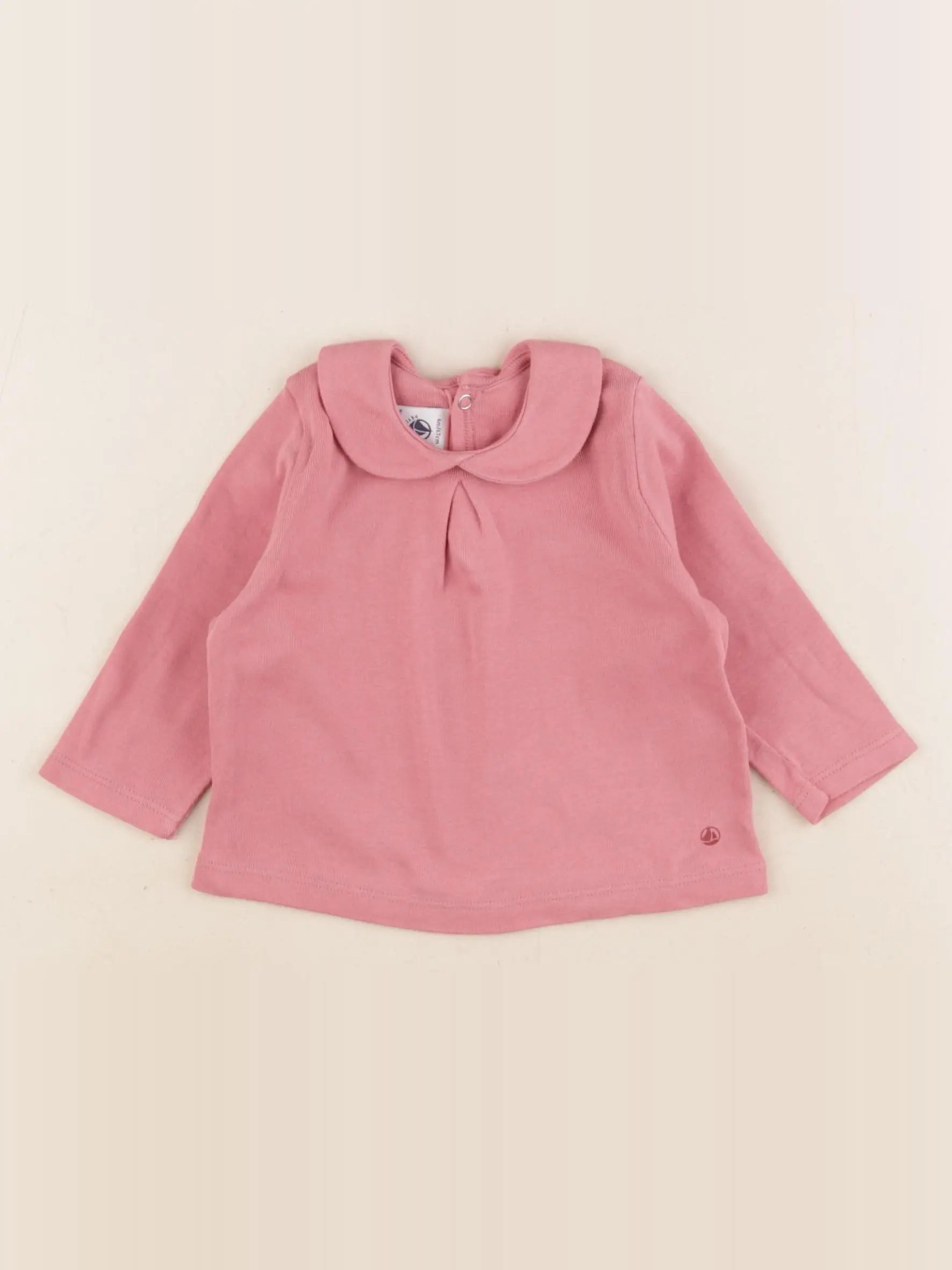 Petit Bateau - tee-shirt coton rose - 6 mois