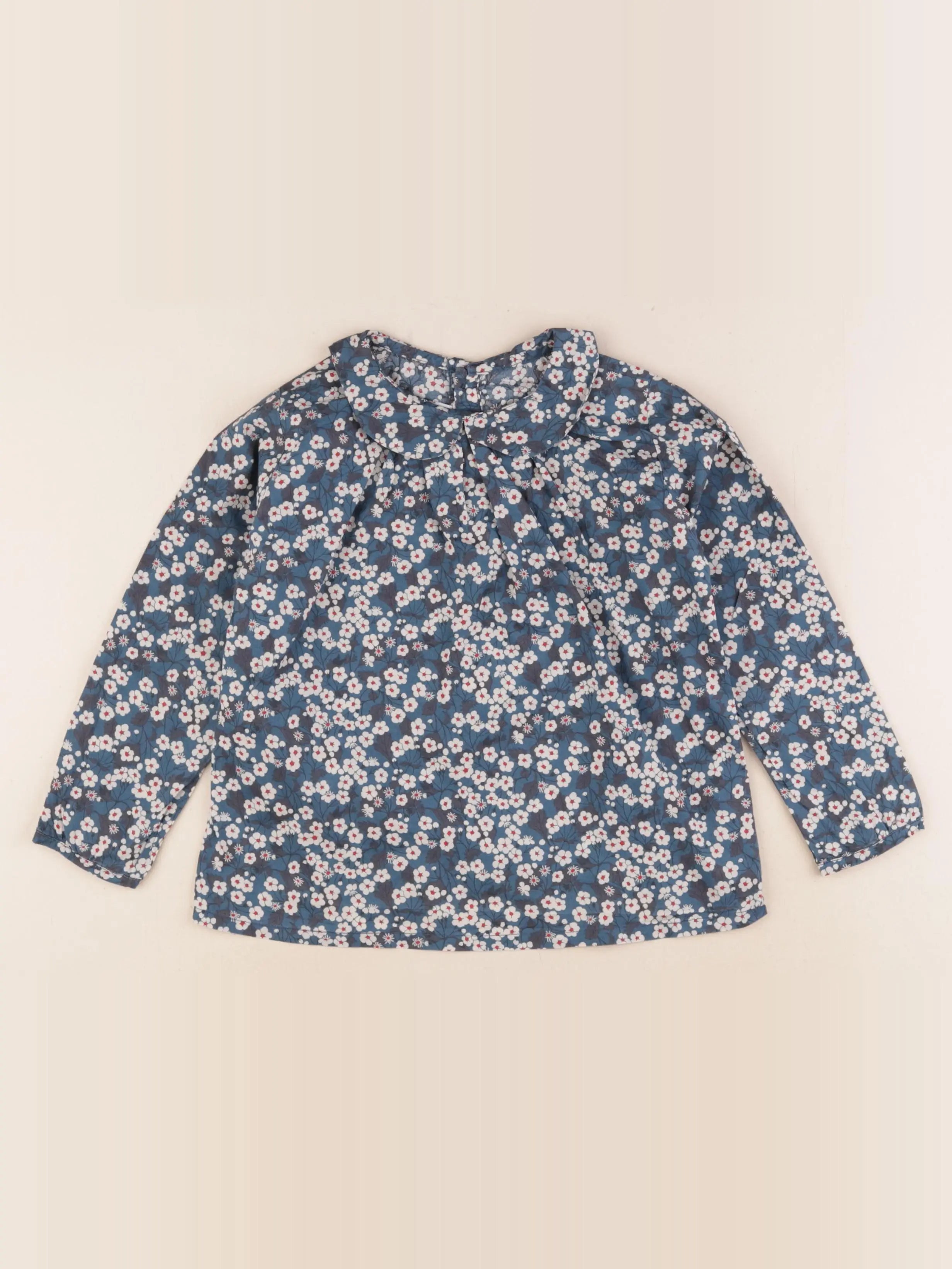 Jacadi - blouse liberty bleu - 5 ans