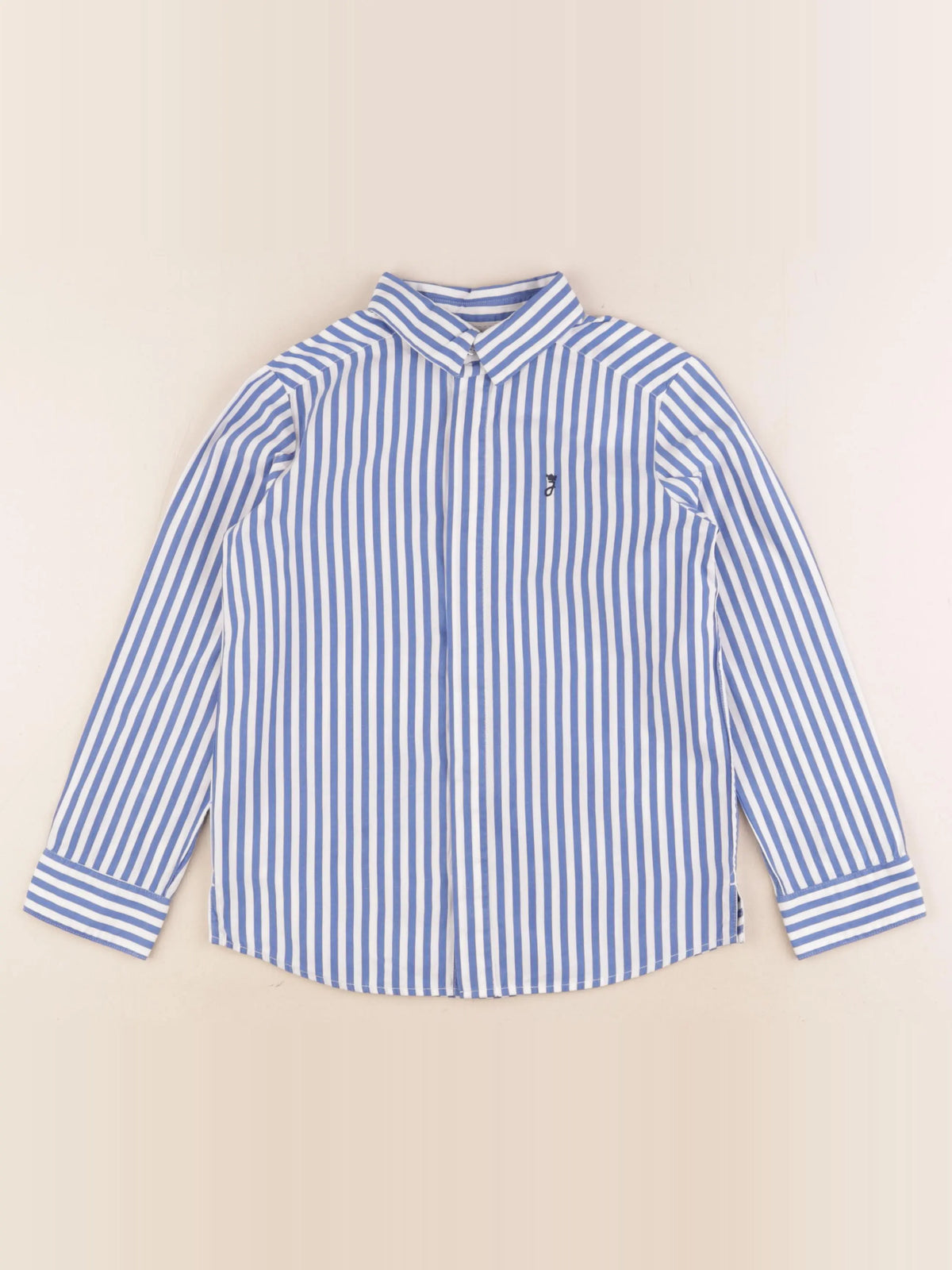 Jacadi - chemise bleu, blanc - 8 ans