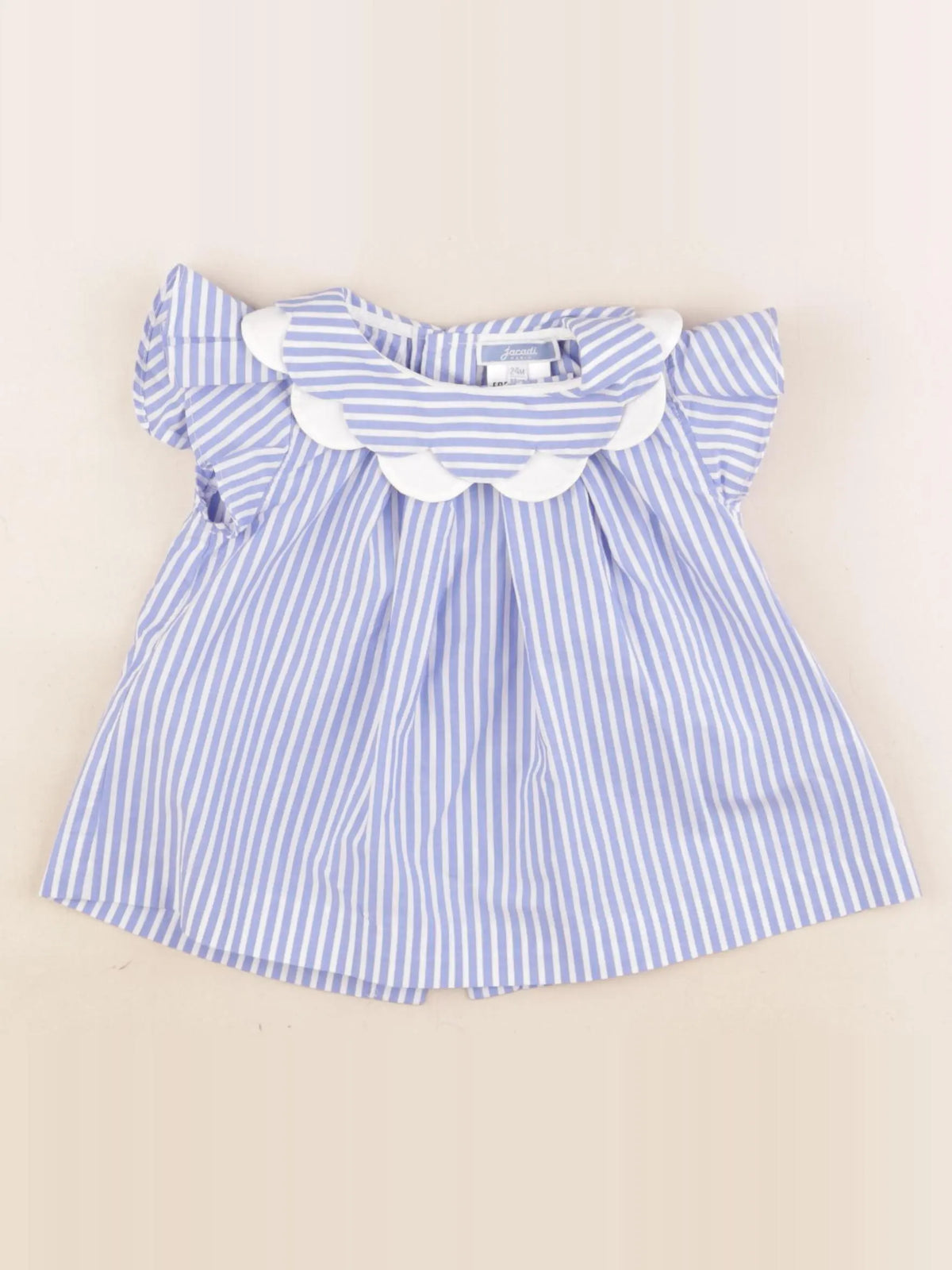 Jacadi - blouse blanc, bleu - 24 mois