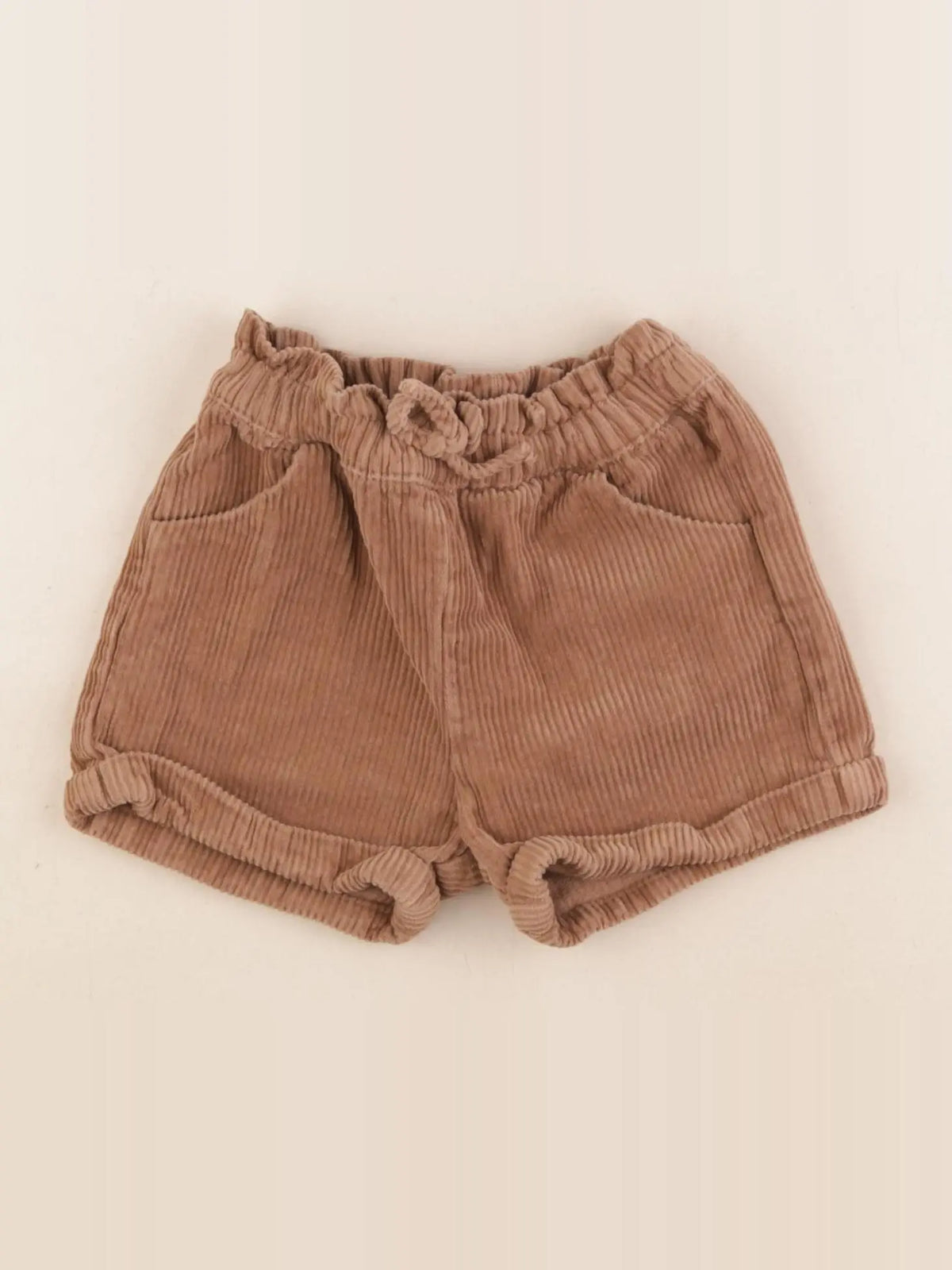 Vertbaudet - short marron - 12/18 mois