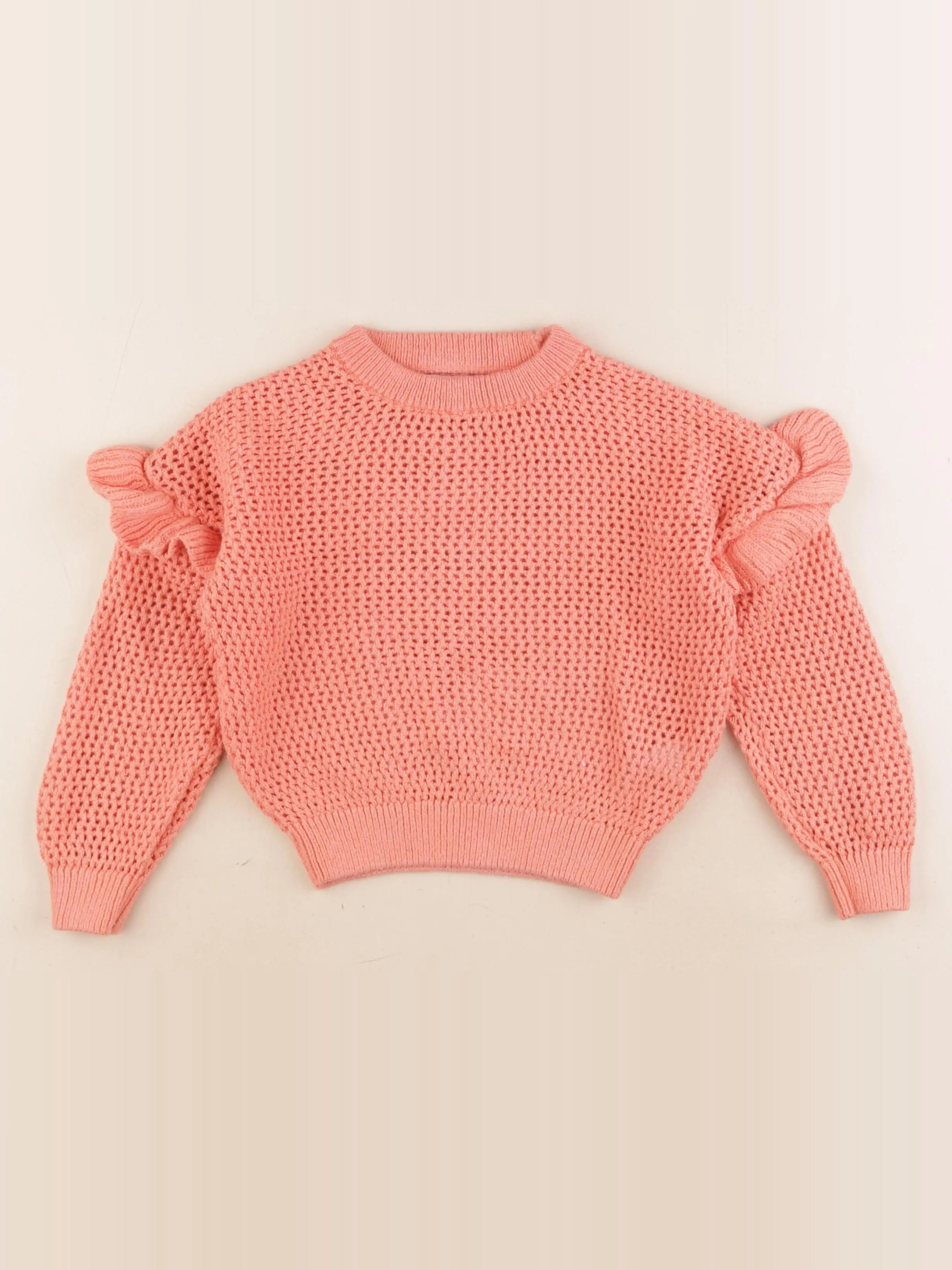 Vertbaudet - pull orange - 6 ans