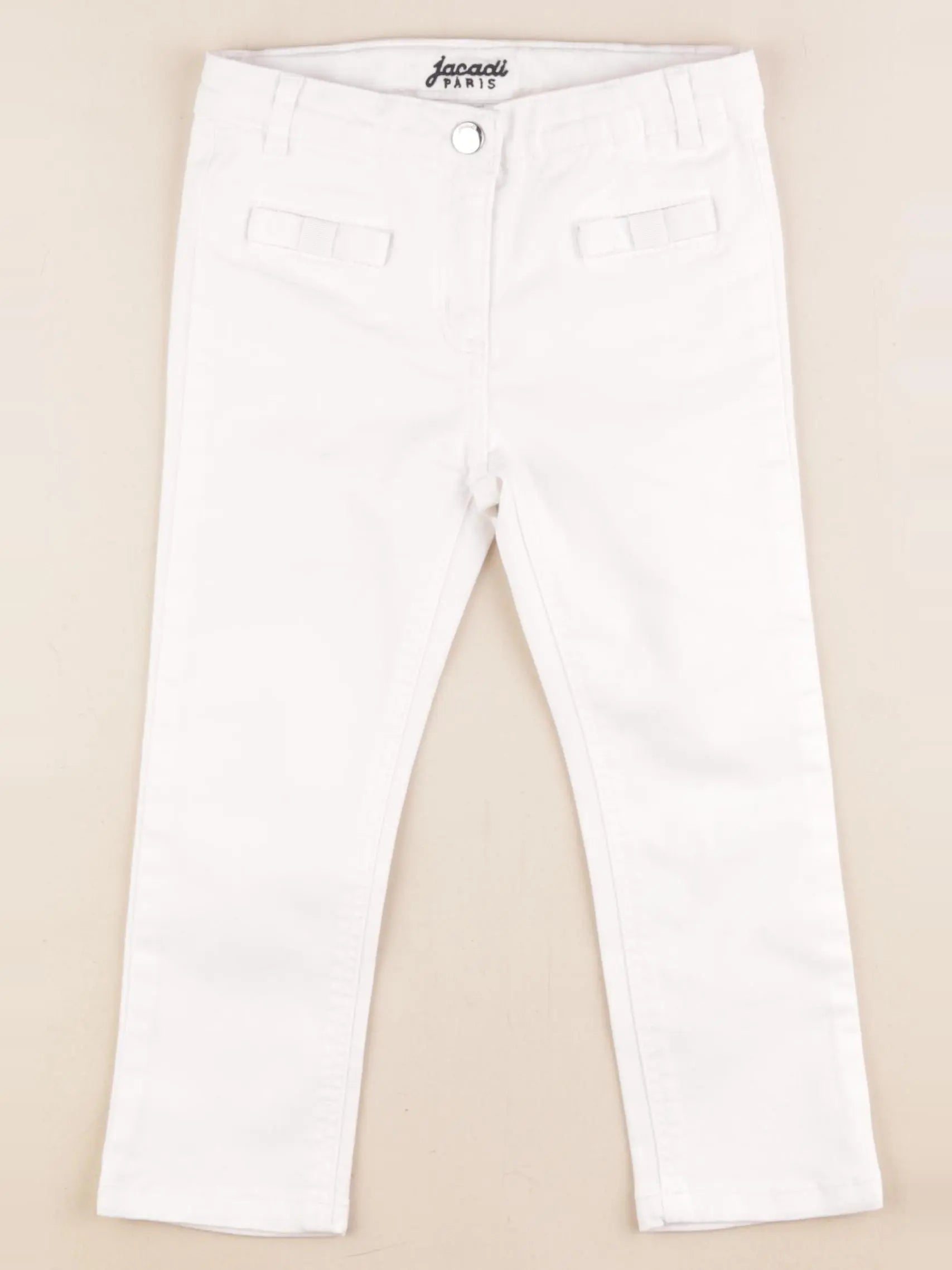 Jacadi - jean blanc - 12 mois