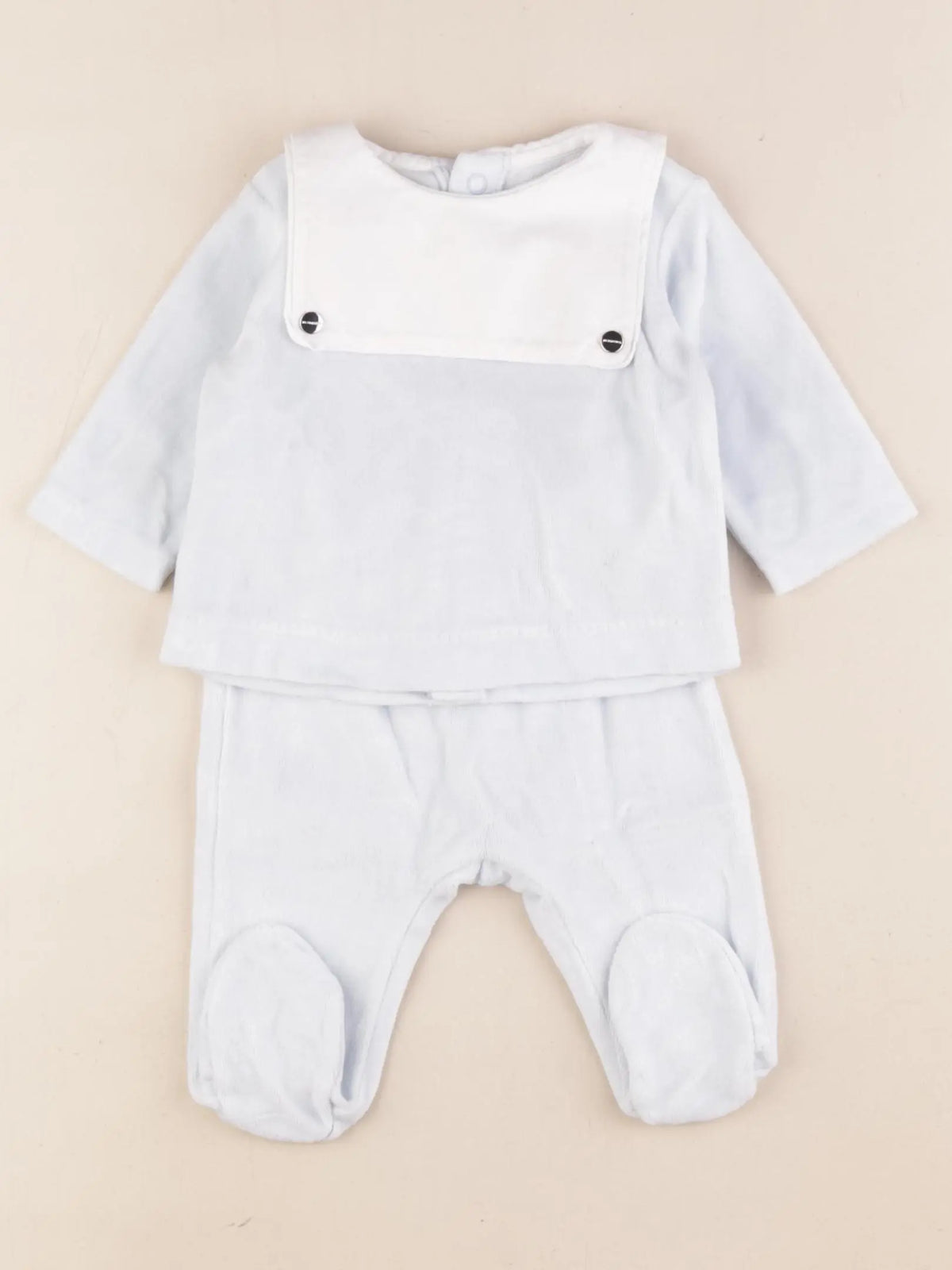 Jacadi - pyjama velours bleu - 3 mois