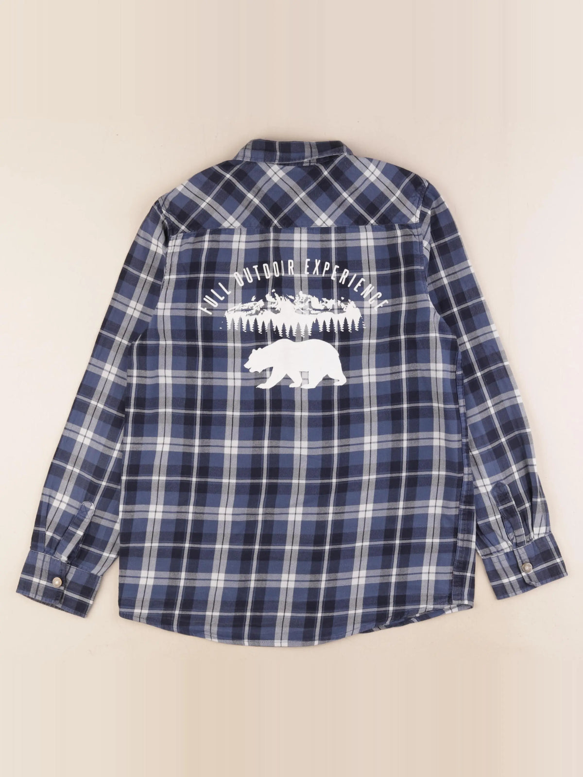 Vertbaudet - chemise imprimé au dos bleu - 12 ans
