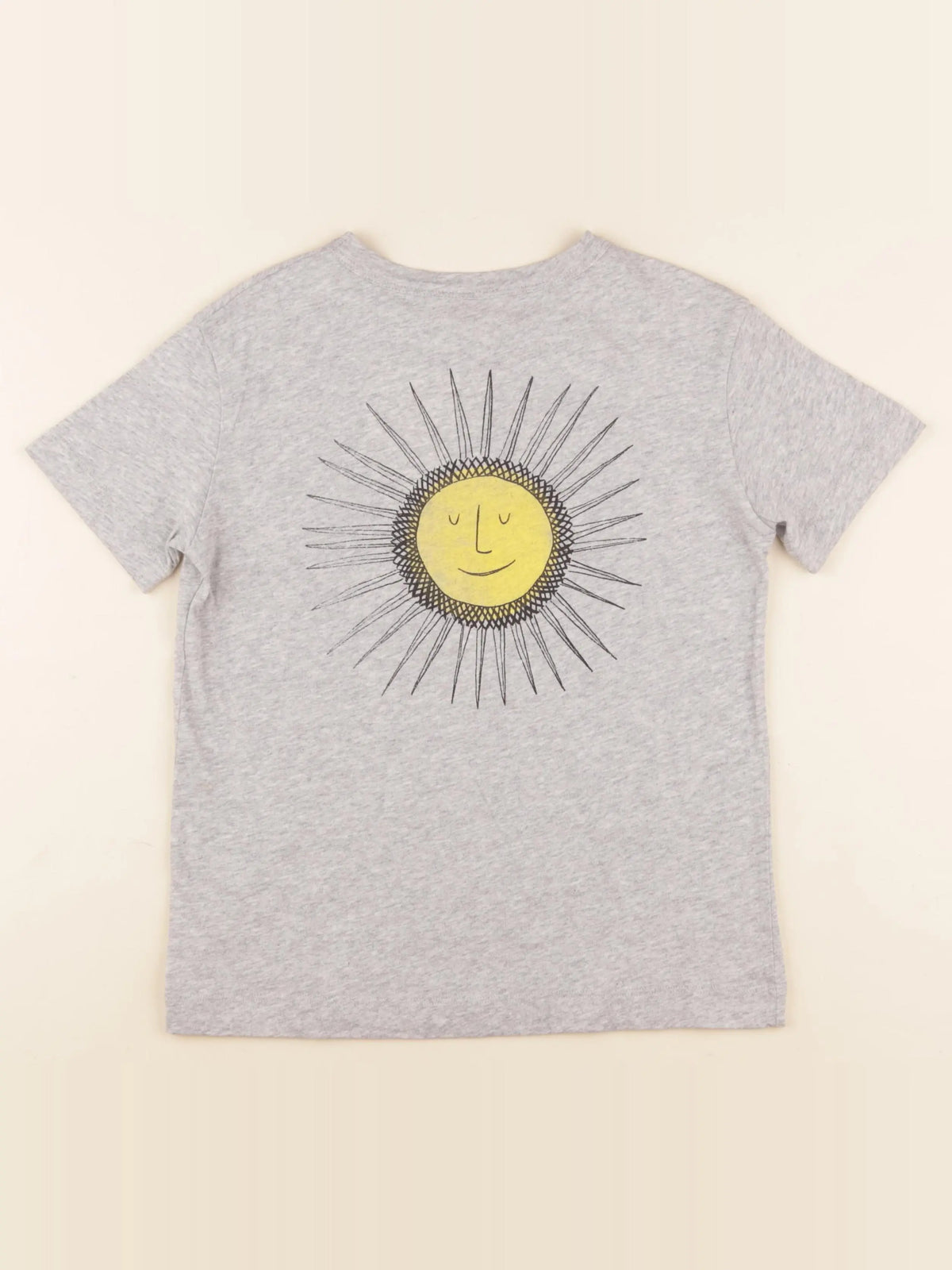 Tee-shirt imprimé au dos gris