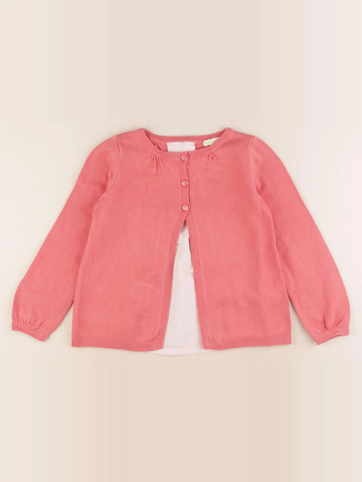 Vertbaudet - gilet orange - 8 ans