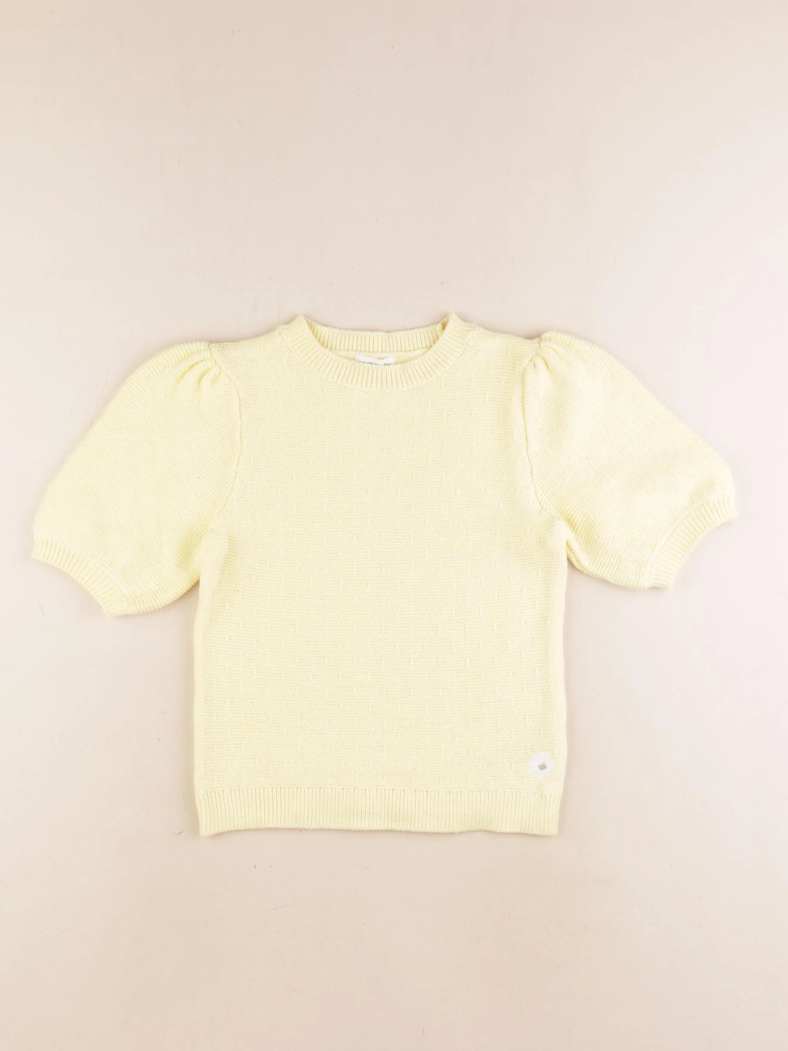 Vertbaudet - pull jaune - 8 ans