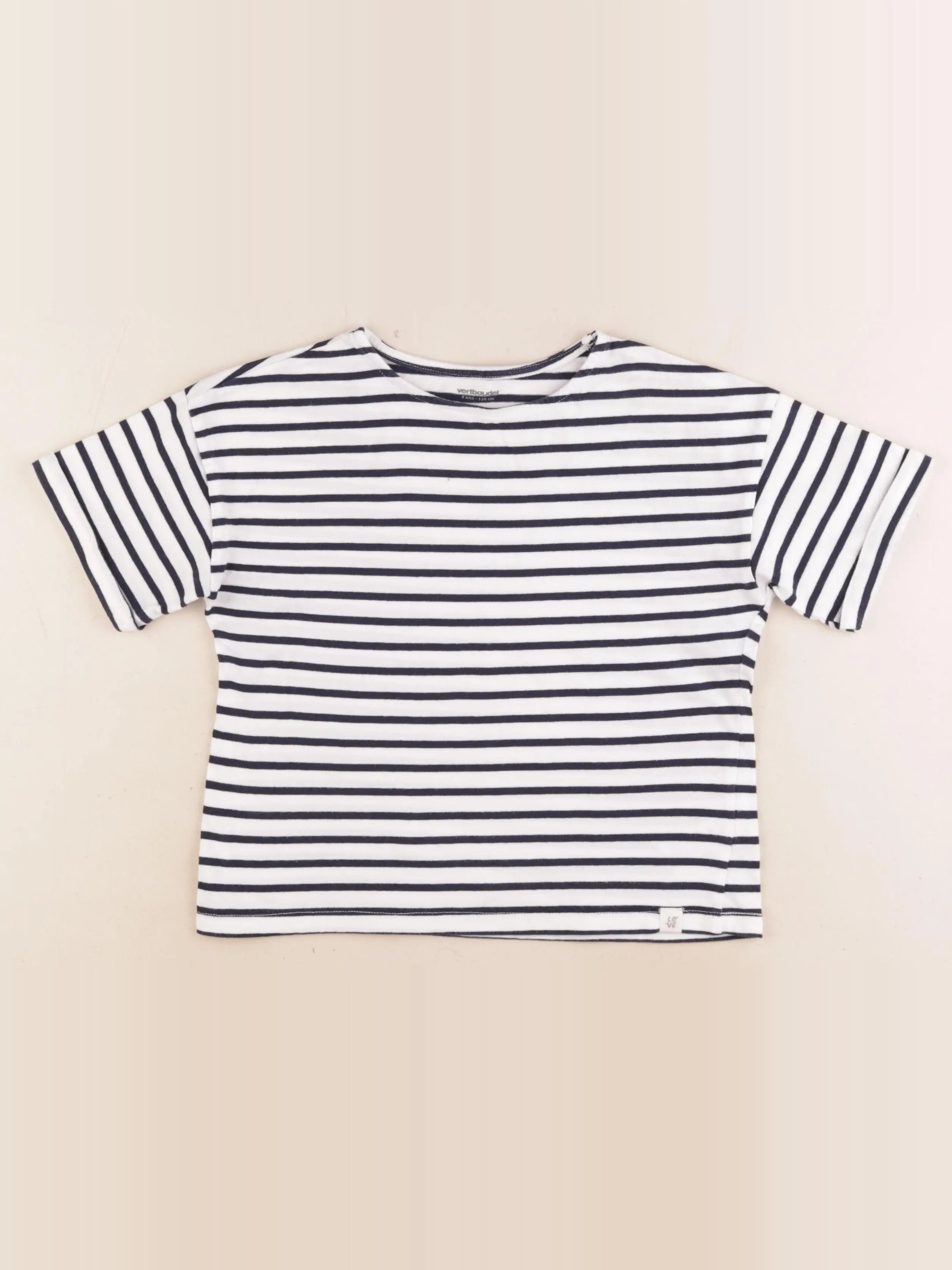 Vertbaudet - tee-shirt bleu - 8 ans