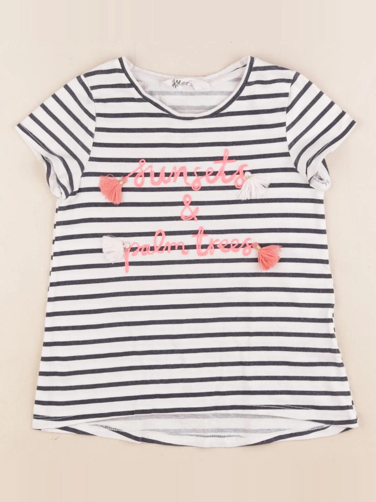 H&M - tee-shirt bleu - 4/6 ans