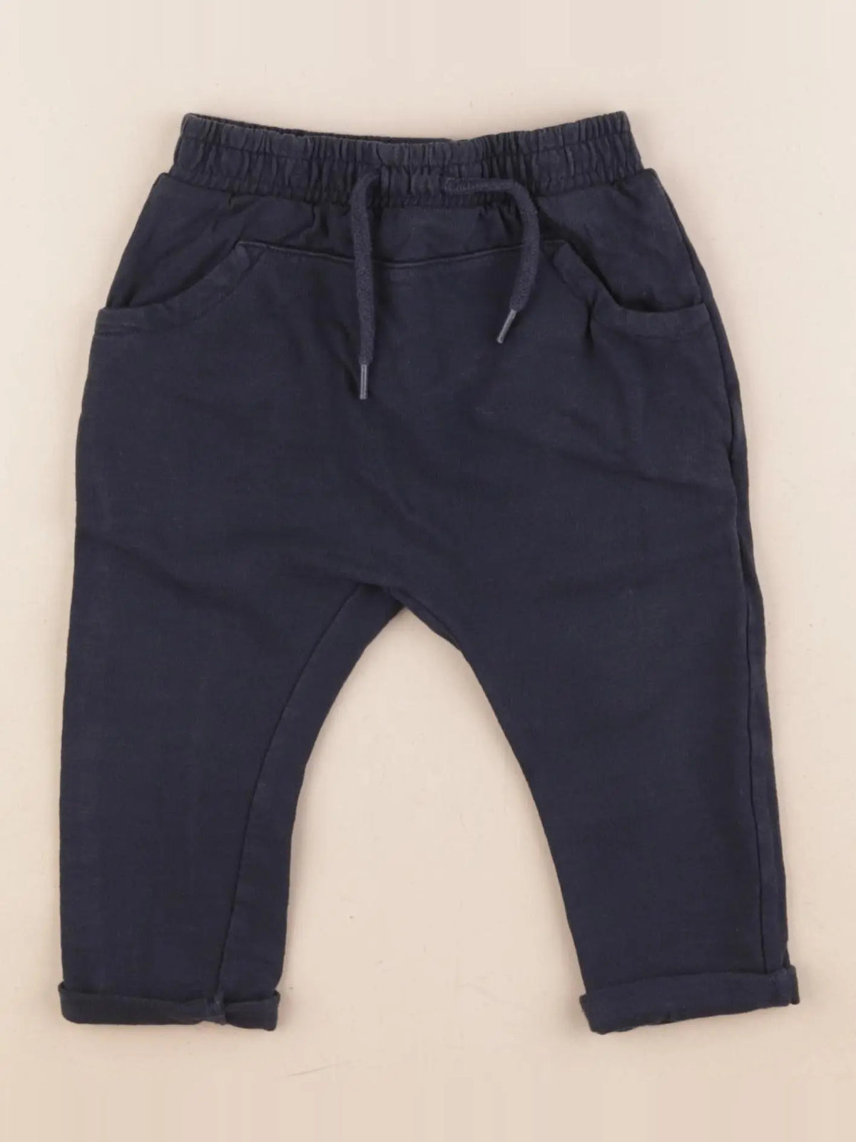 Vertbaudet - sarouel bleu - 9 mois