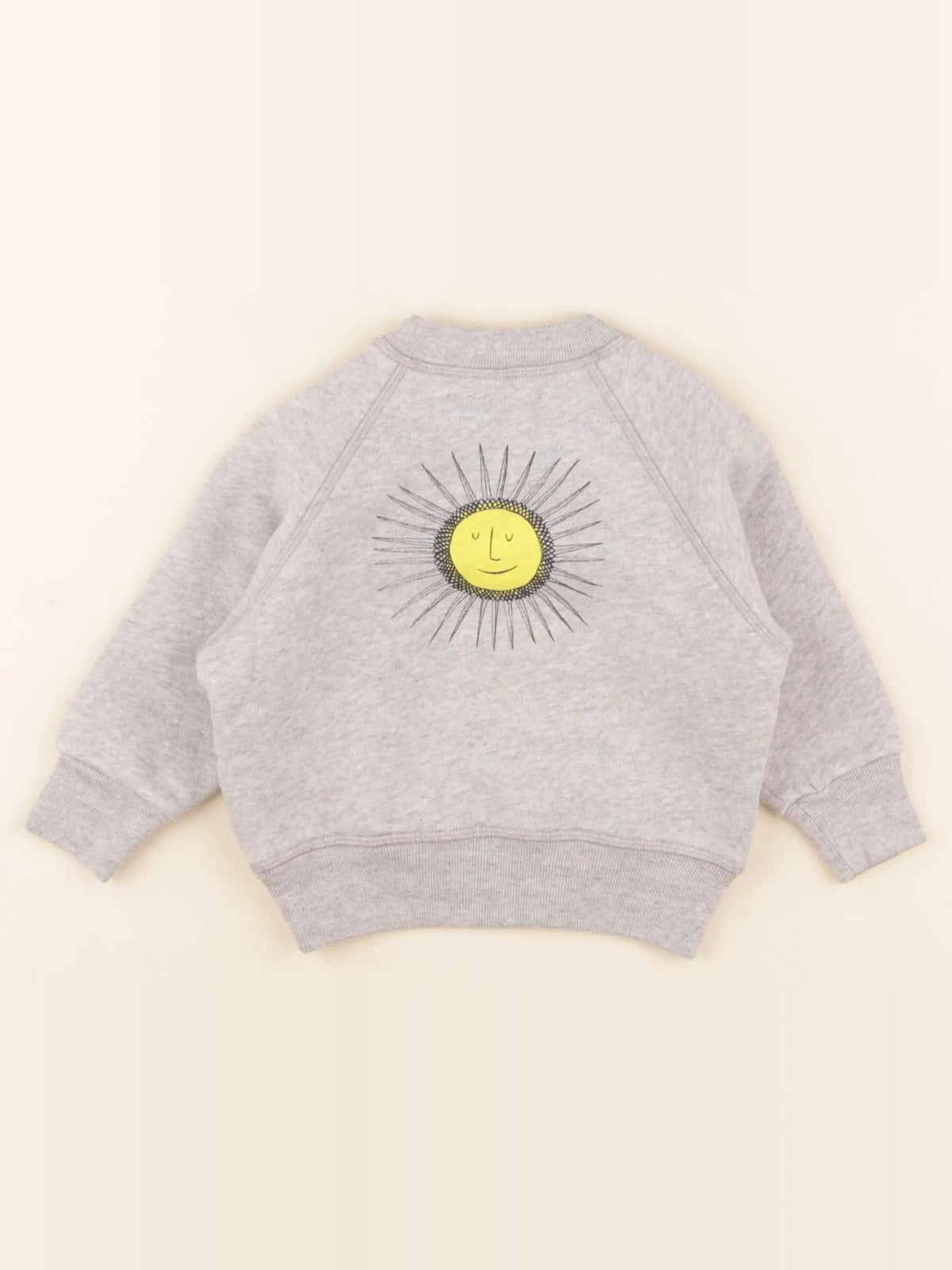 Sweat imprimé au dos gris