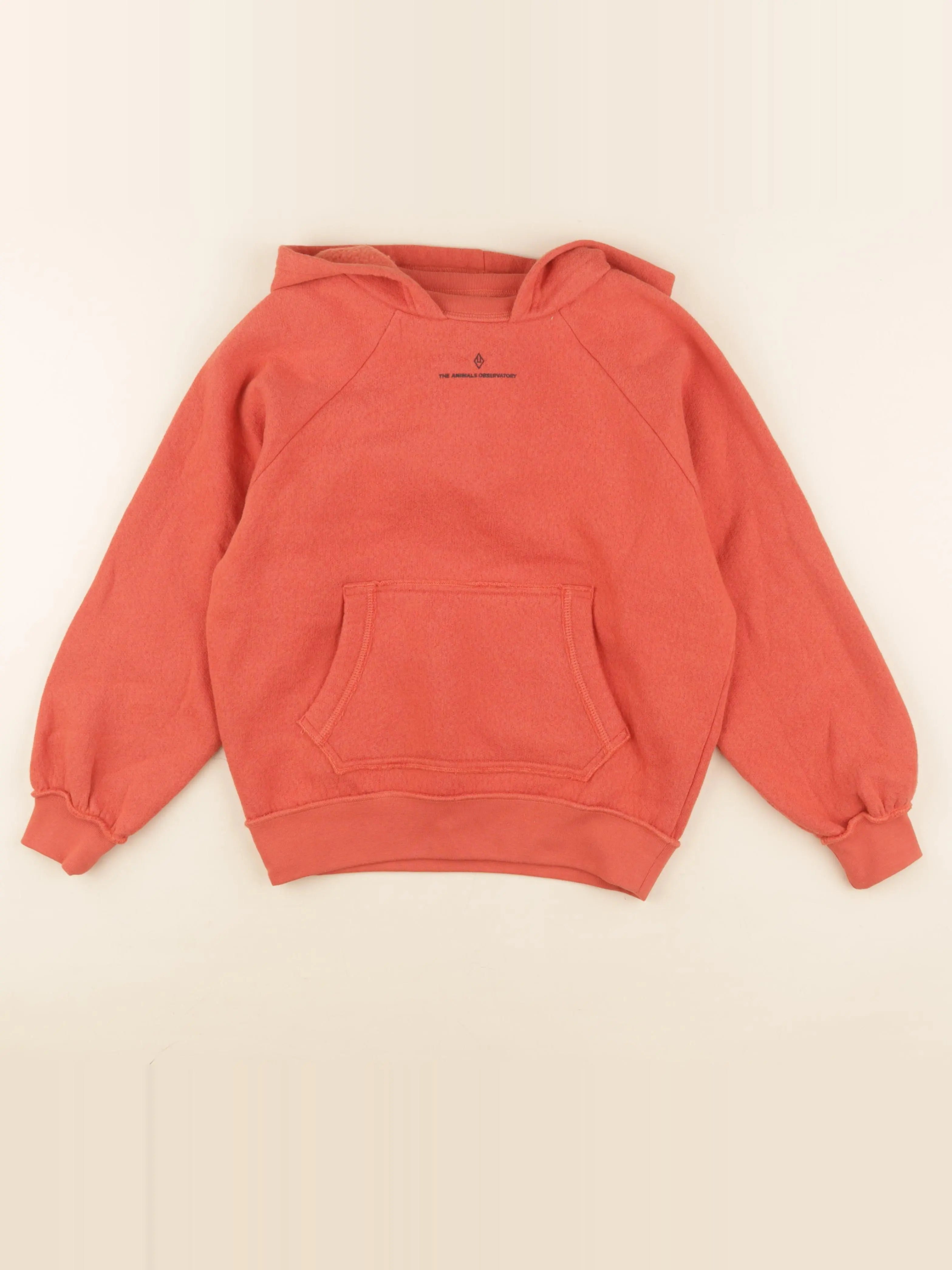 Sweat imprimé au dos orange