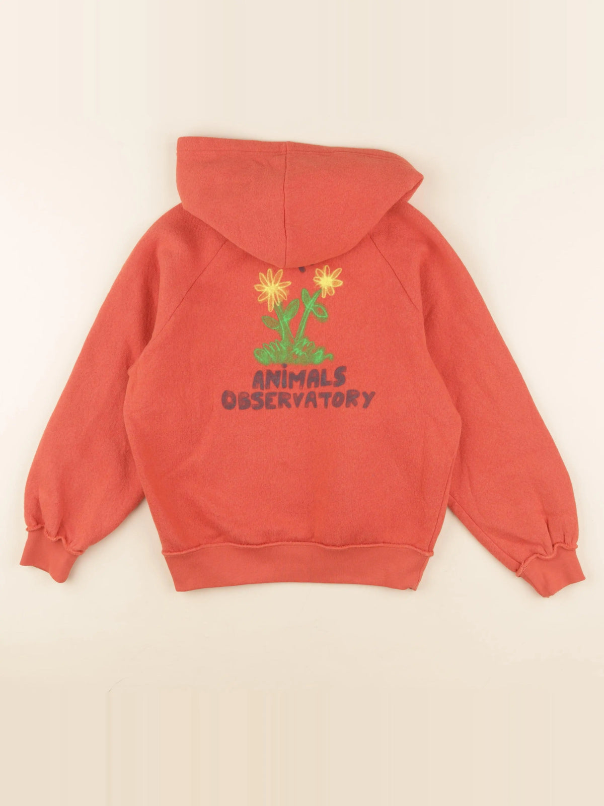 Sweat imprimé au dos orange