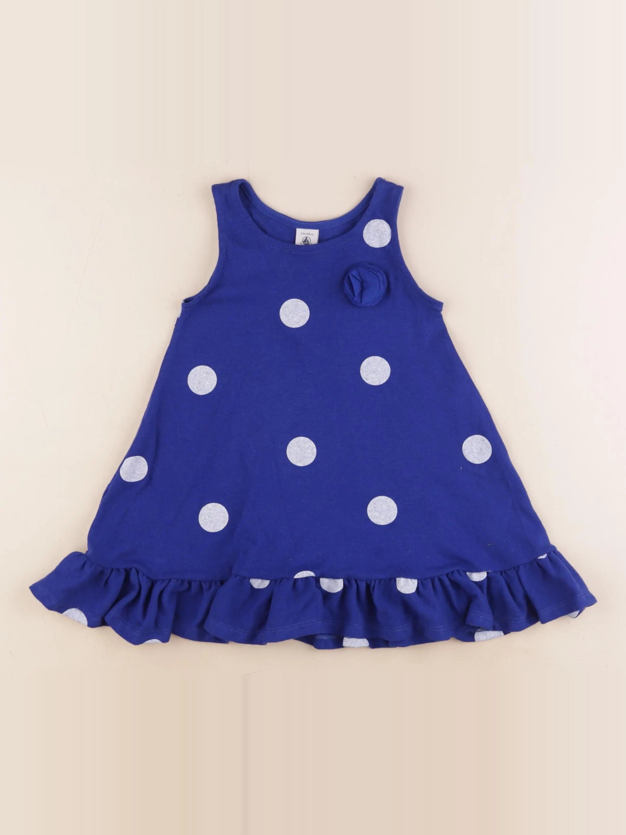 Petit Bateau - robe bleu - 2 ans